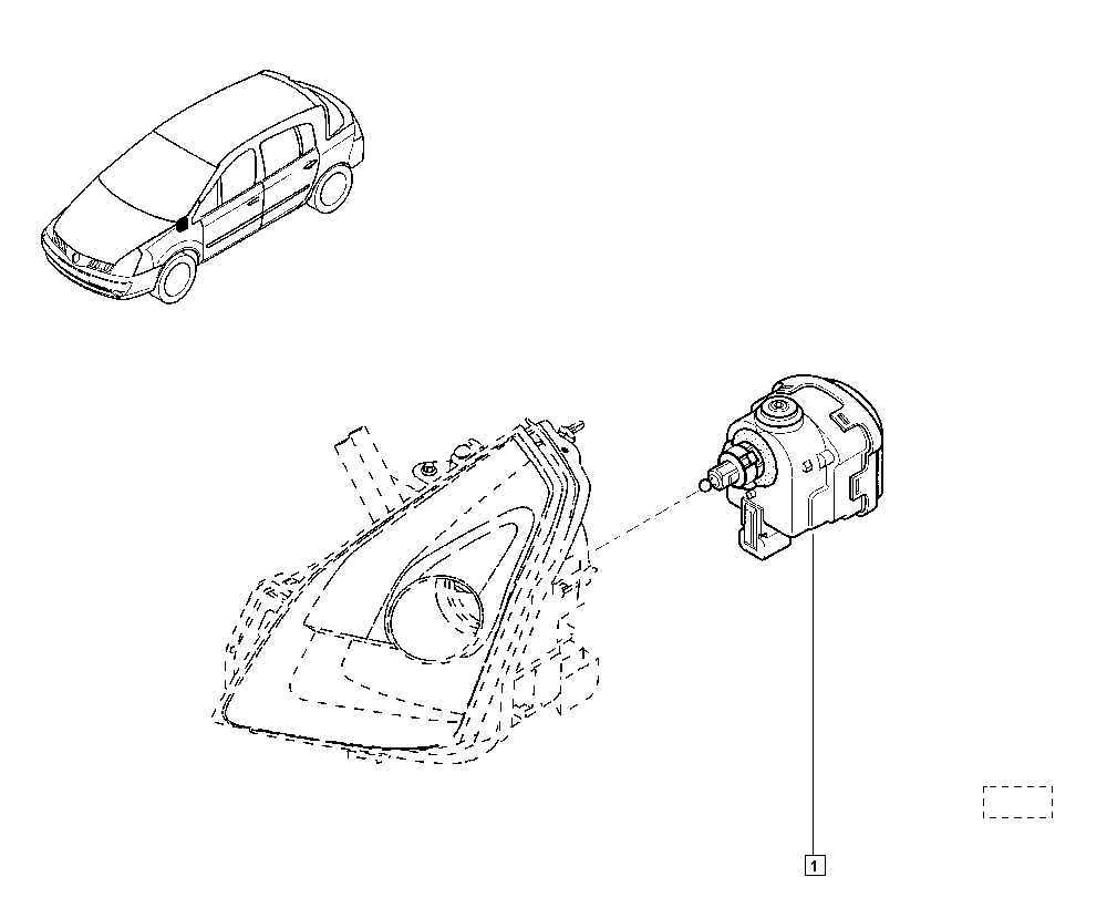 RENAULT 8200261818 - Control, actuator, headlight range adjustment www.parts5.com