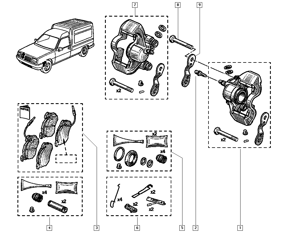 RENAULT 7701204530 - Fékbetétkészlet, tárcsafék www.parts5.com