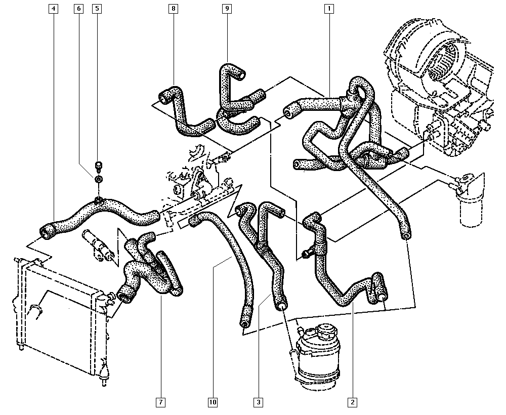 RENAULT 7700306359 - Hose, heat exchange heating www.parts5.com