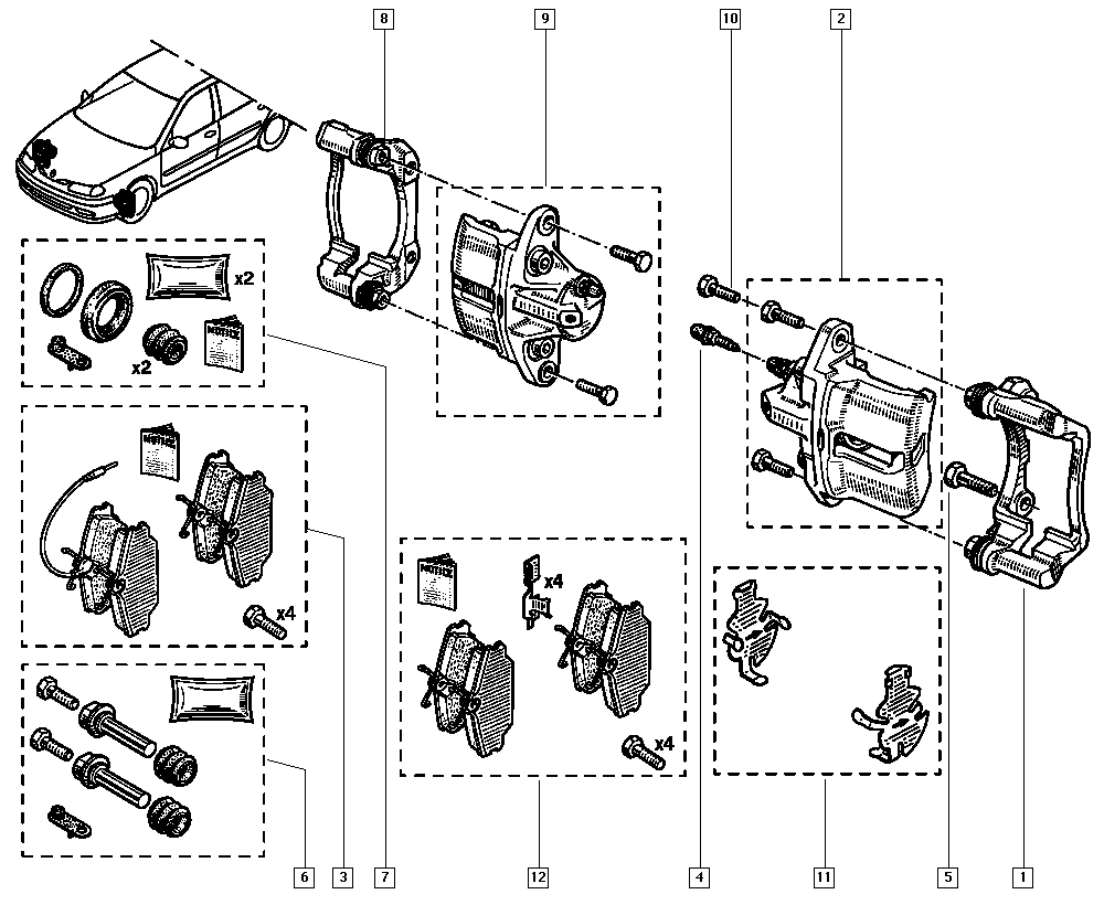 RENAULT 7701209380 - Bremsbelagsatz, Scheibenbremse www.parts5.com