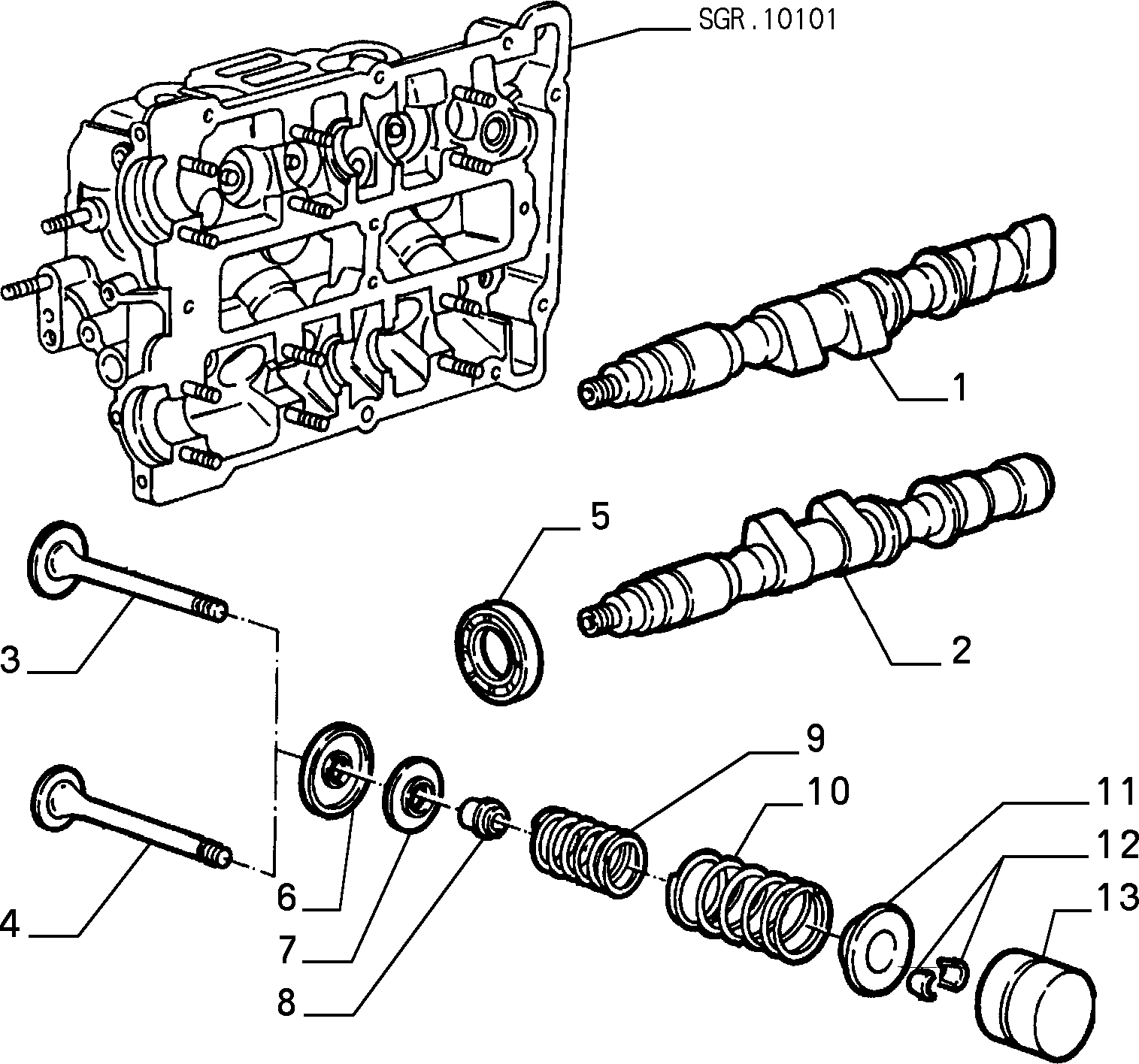 Alfa Romeo 60 548 495 - Στεγανοπ. δακτύλιος, στέλεχος βαλβίδας www.parts5.com