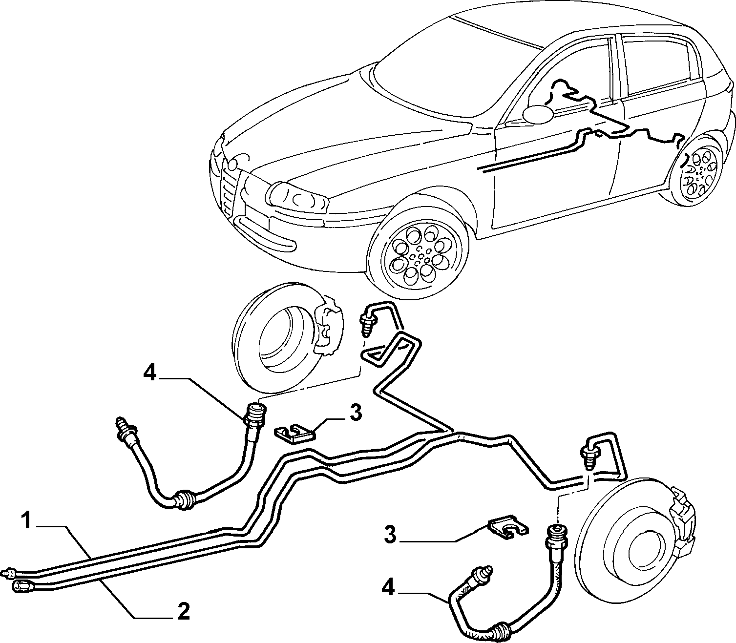 Alfa Romeo 46454474 - Brake Hose www.parts5.com