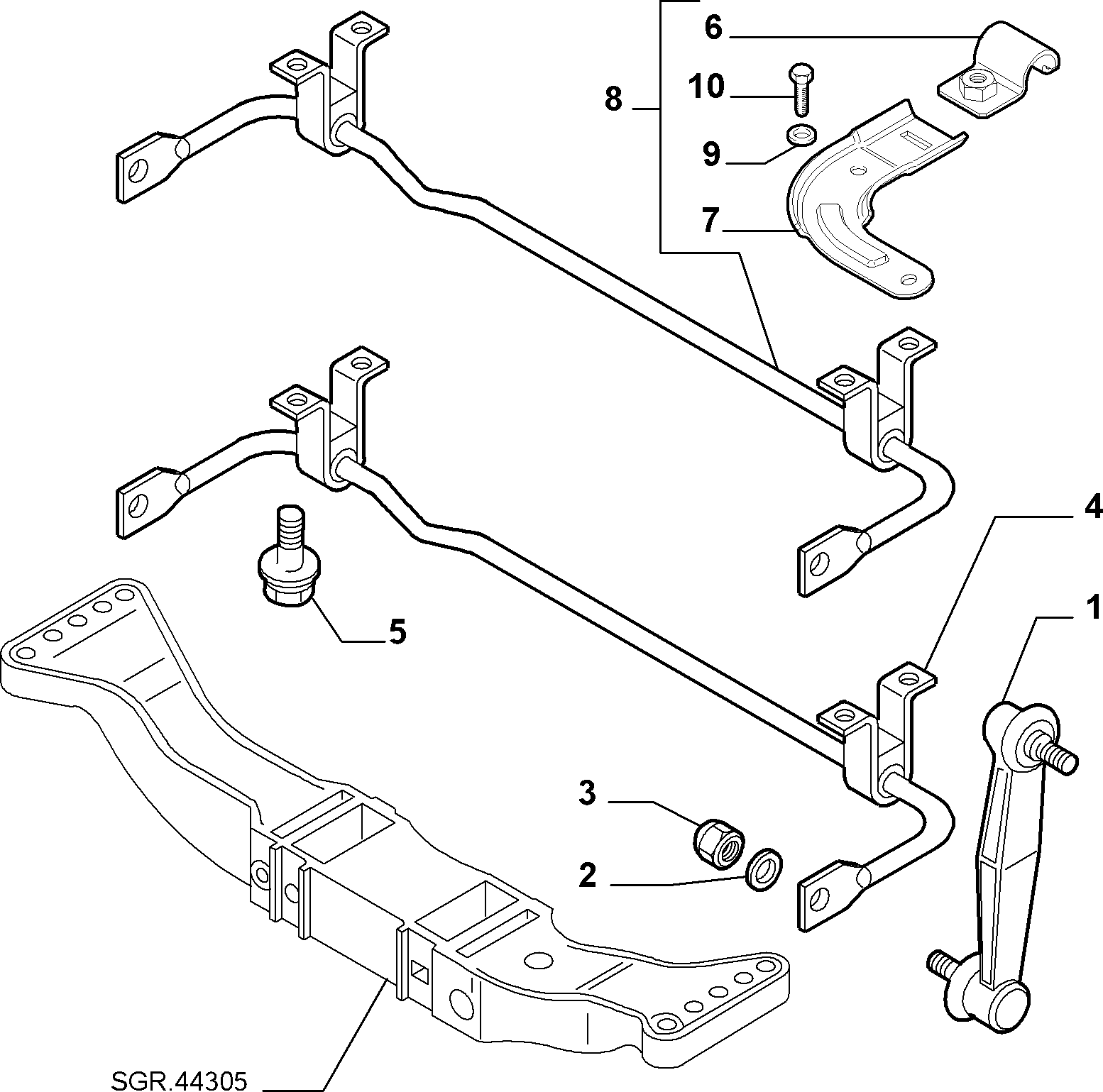 Alfa Romeo 46555183* - Stabilisaator,Stabilisaator www.parts5.com