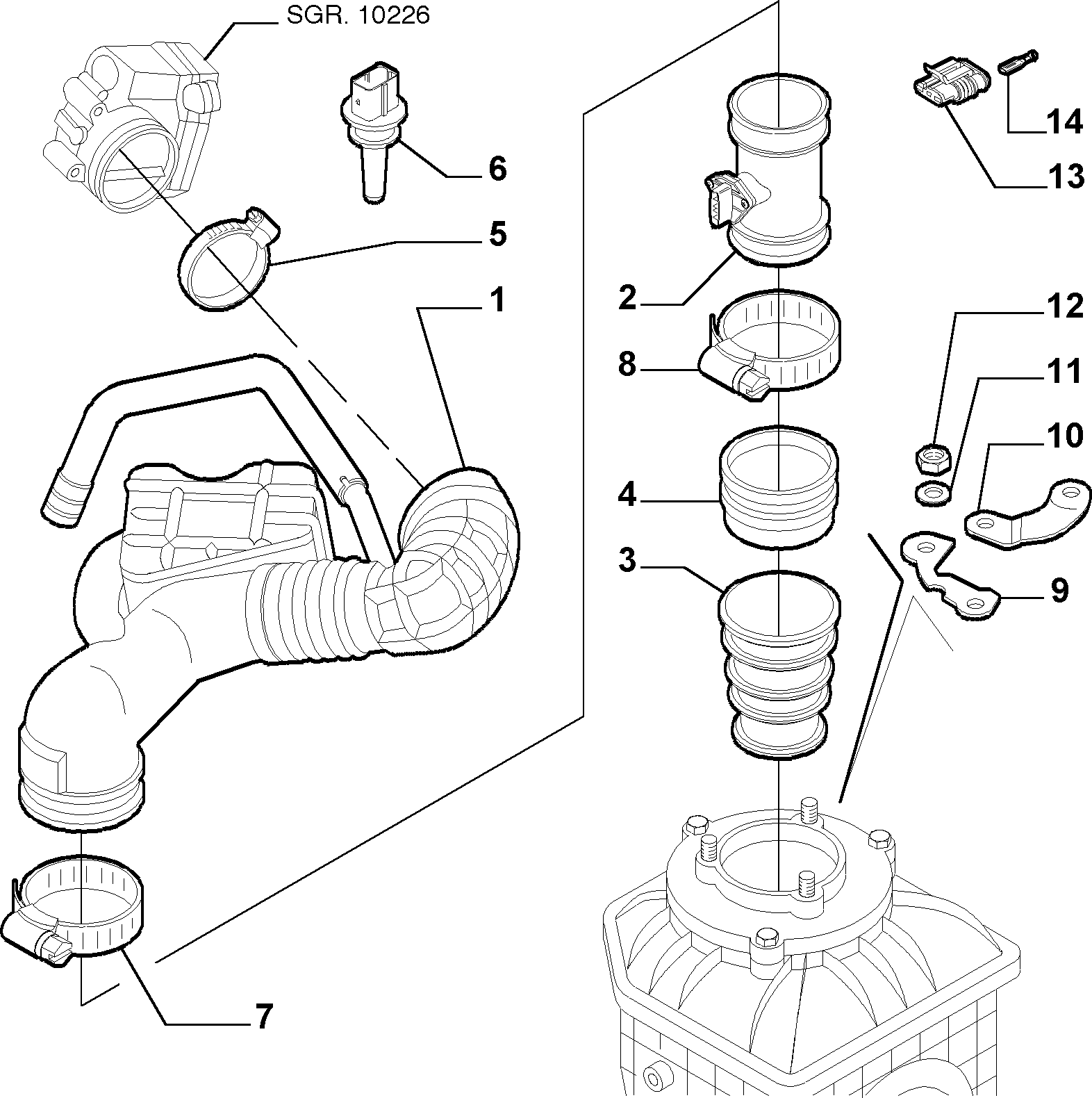 FIAT 46811312 - Air Mass Sensor www.parts5.com