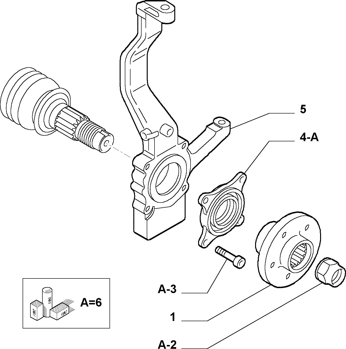 FIAT 46541344 - Lożisko kolesa - opravná sada www.parts5.com