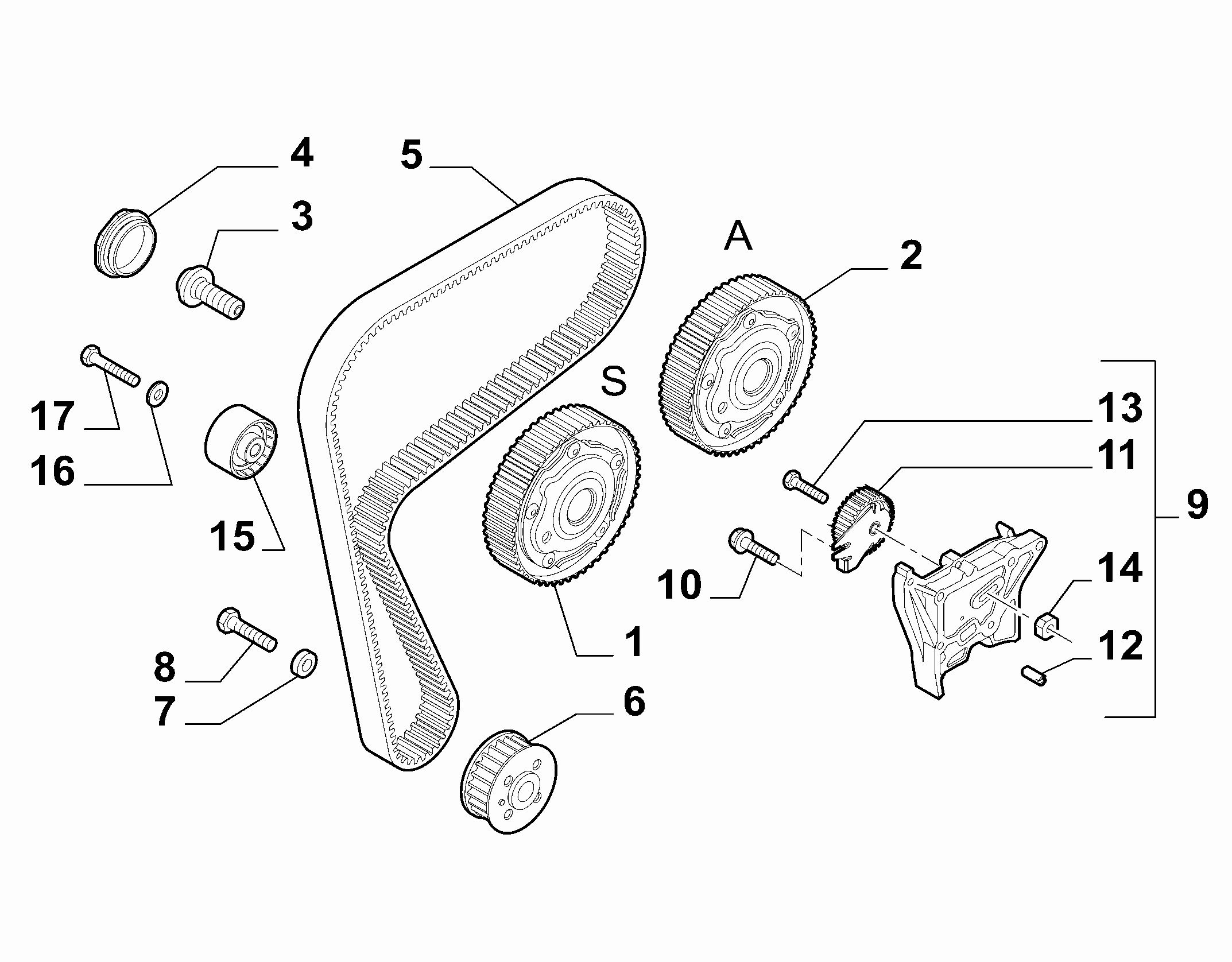 Auto Union 55187100 - Usmeravajući / vodeći točkić, zupčasti kaiš www.parts5.com