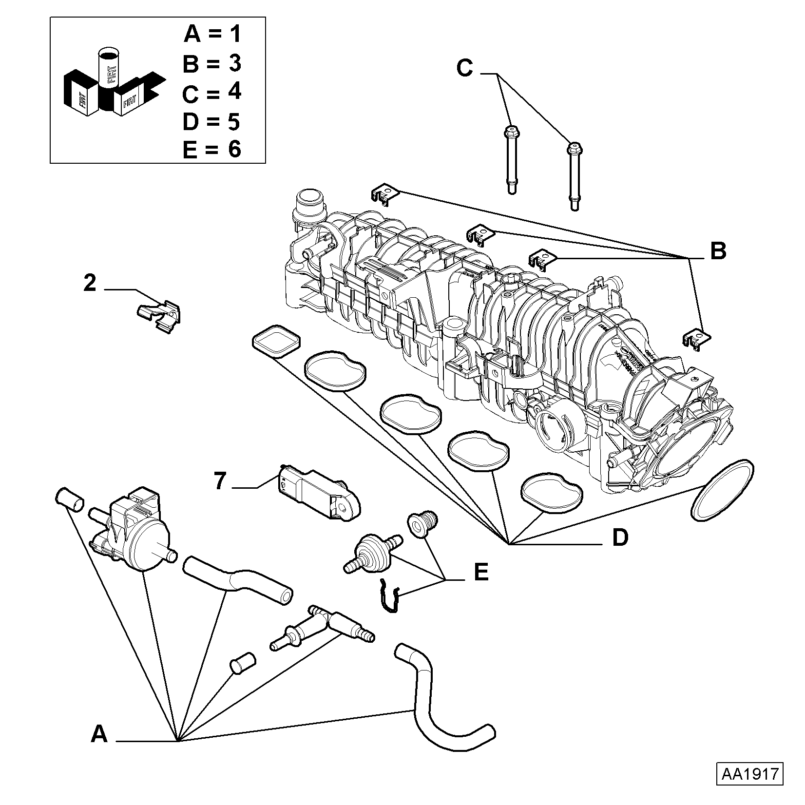 Abarth 55219295 - Датчик, давление наддува www.parts5.com