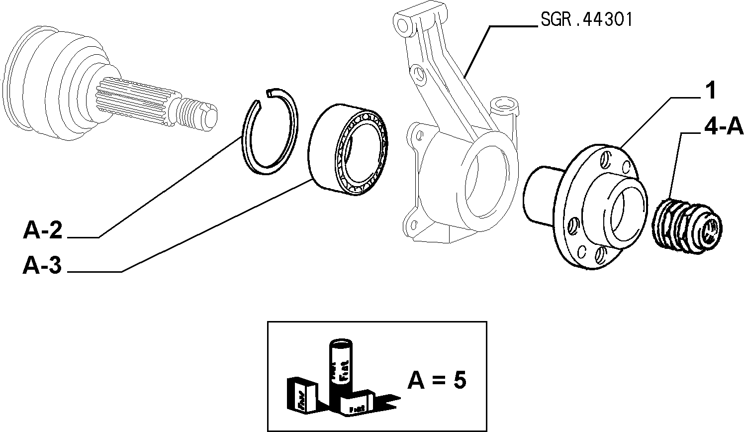 Lancia 51754191 - Pyöränlaakerisarja www.parts5.com