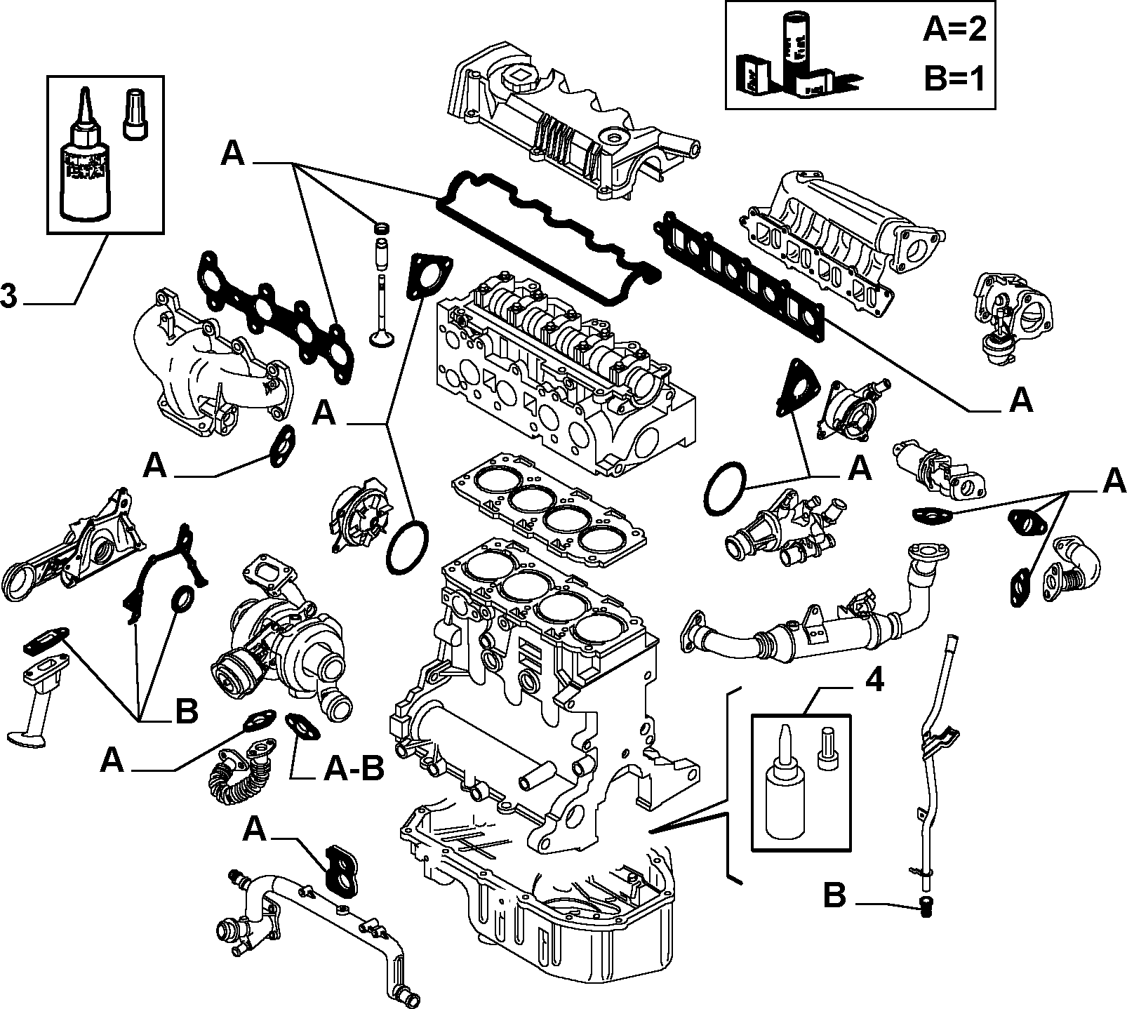 FIAT 71730213 - Sada těsnění, kliková skříň www.parts5.com