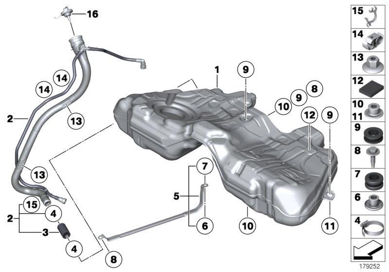 BMW 16 11 7 482 902 - Yakıt depo kapağı www.parts5.com