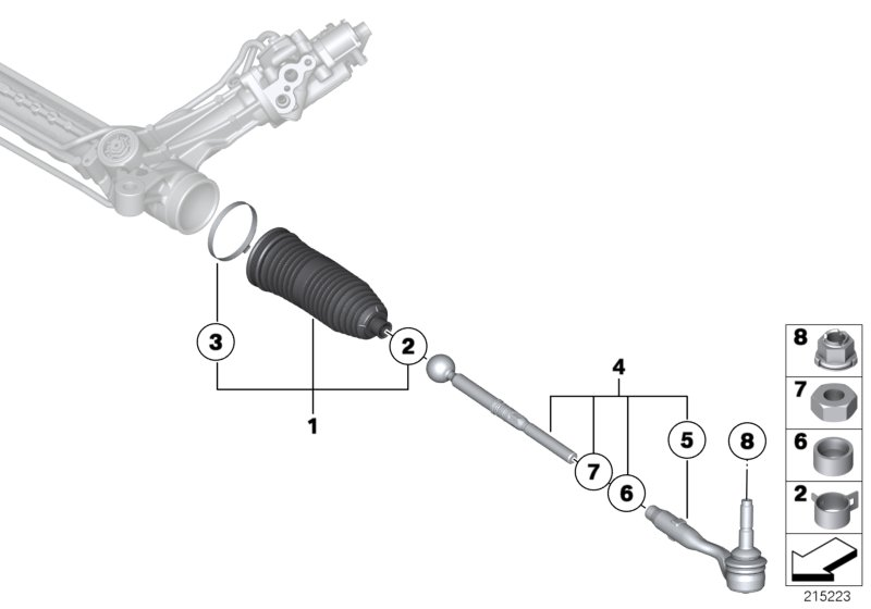 BMW (BRILLIANCE) 32 10 6 784 716 - Inner Tie Rod, Axle Joint parts5.com