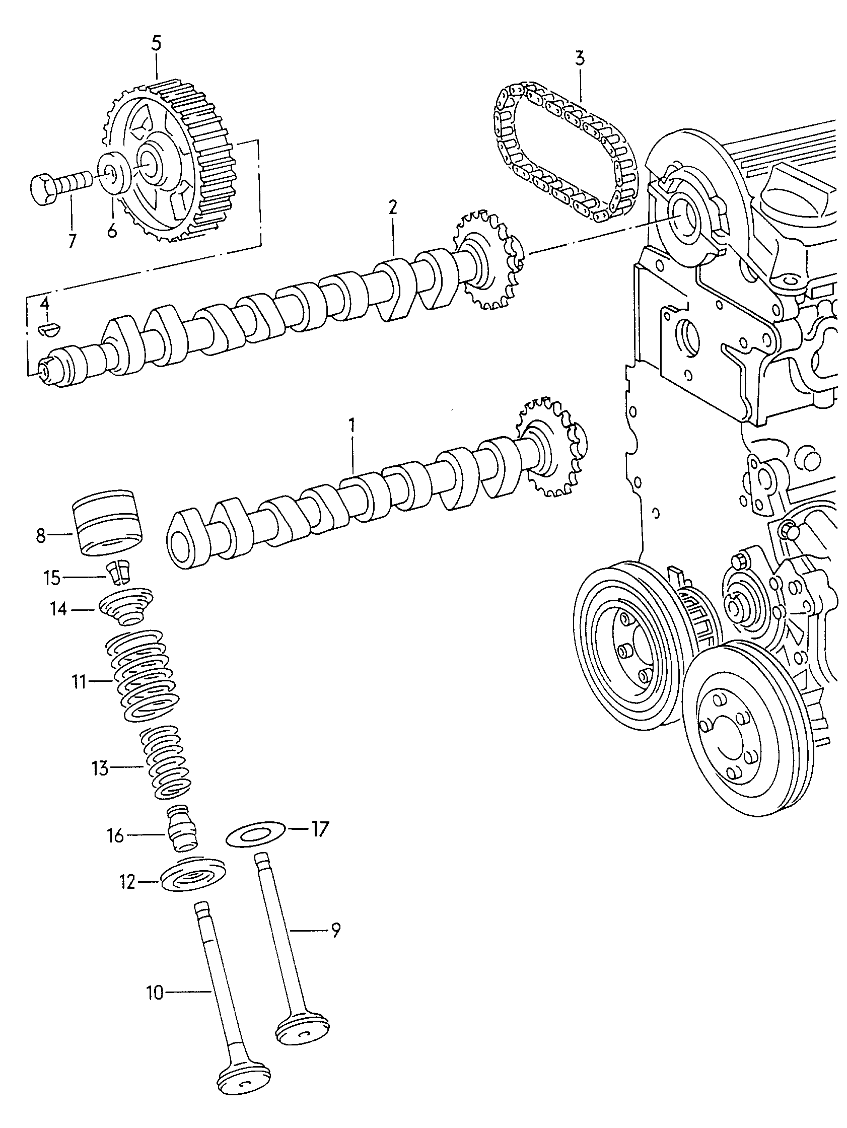 Skoda 050 109 309 J - Толкатель, гидрокомпенсатор www.parts5.com