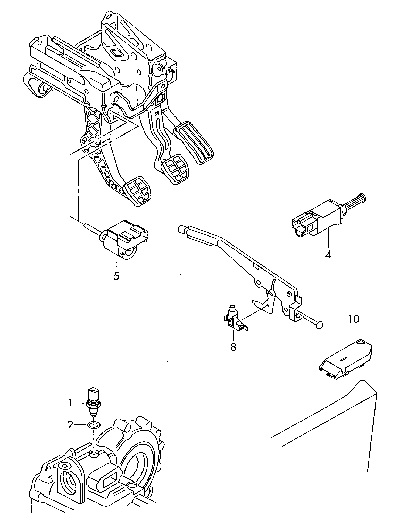 Seat 02T 945 415 P - Prekidač, svjetlo za vožnju unatrag www.parts5.com