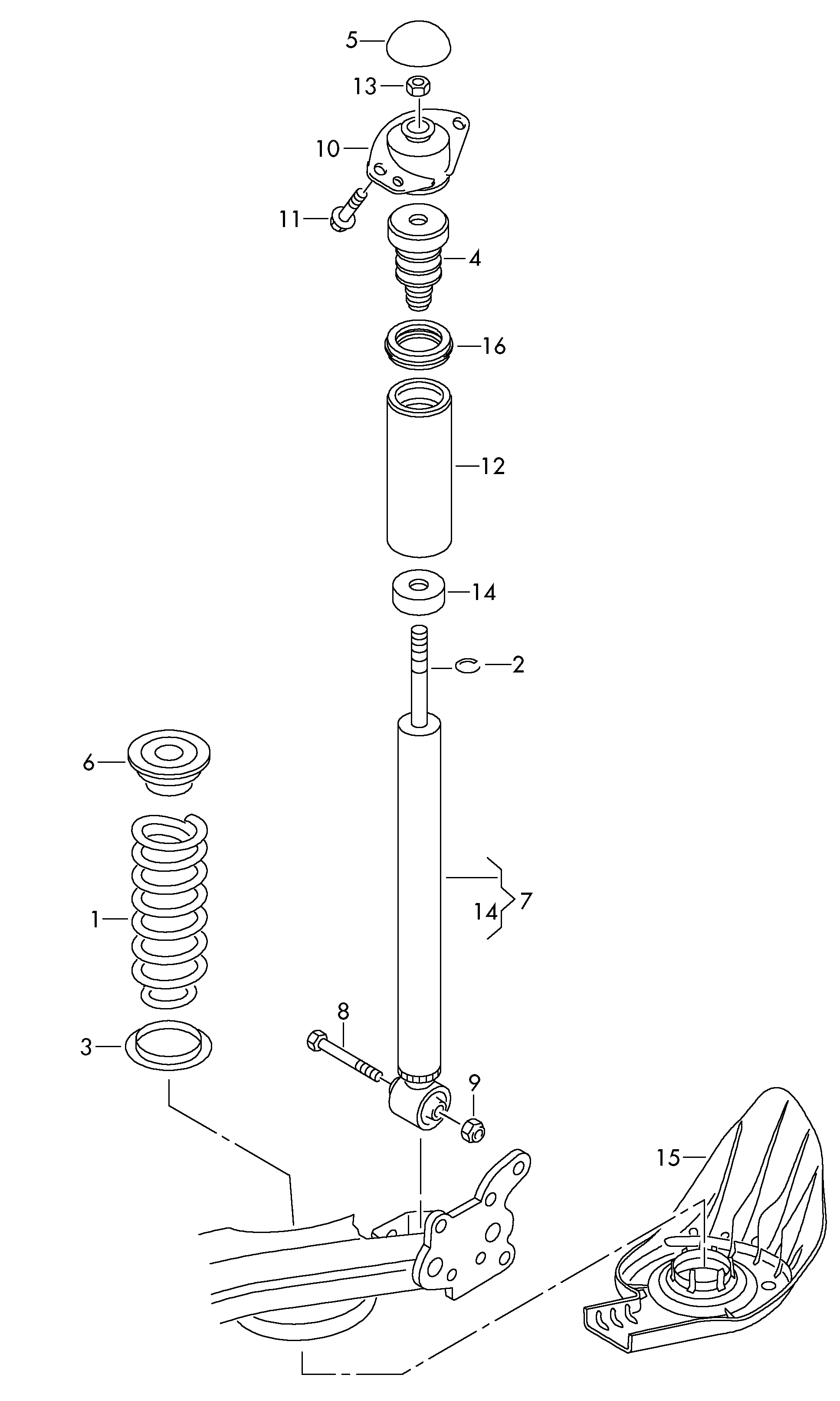 Seat 6R0 513 353 B - Lożisko prużnej vzpery www.parts5.com