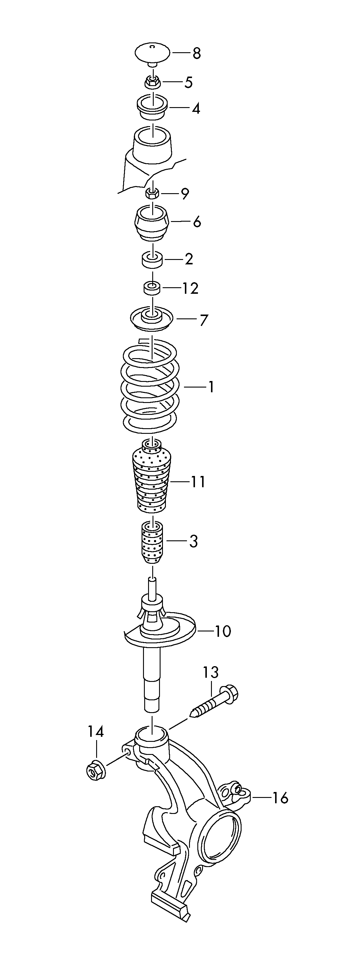 VW (FAW) 1J0 412 303 - Rubber Buffer, suspension parts5.com