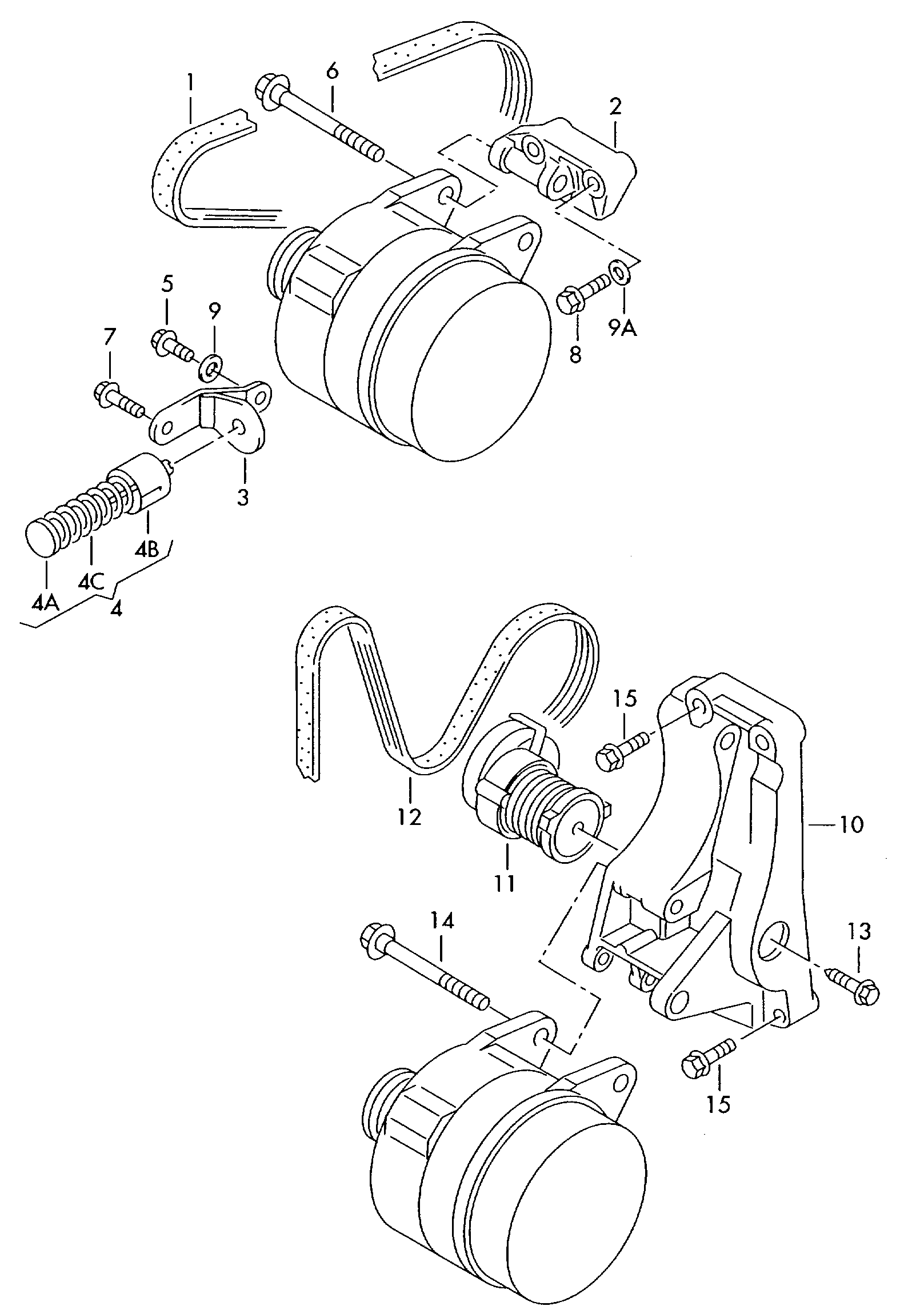 VAG 030903137AB - Correa trapecial poli V www.parts5.com