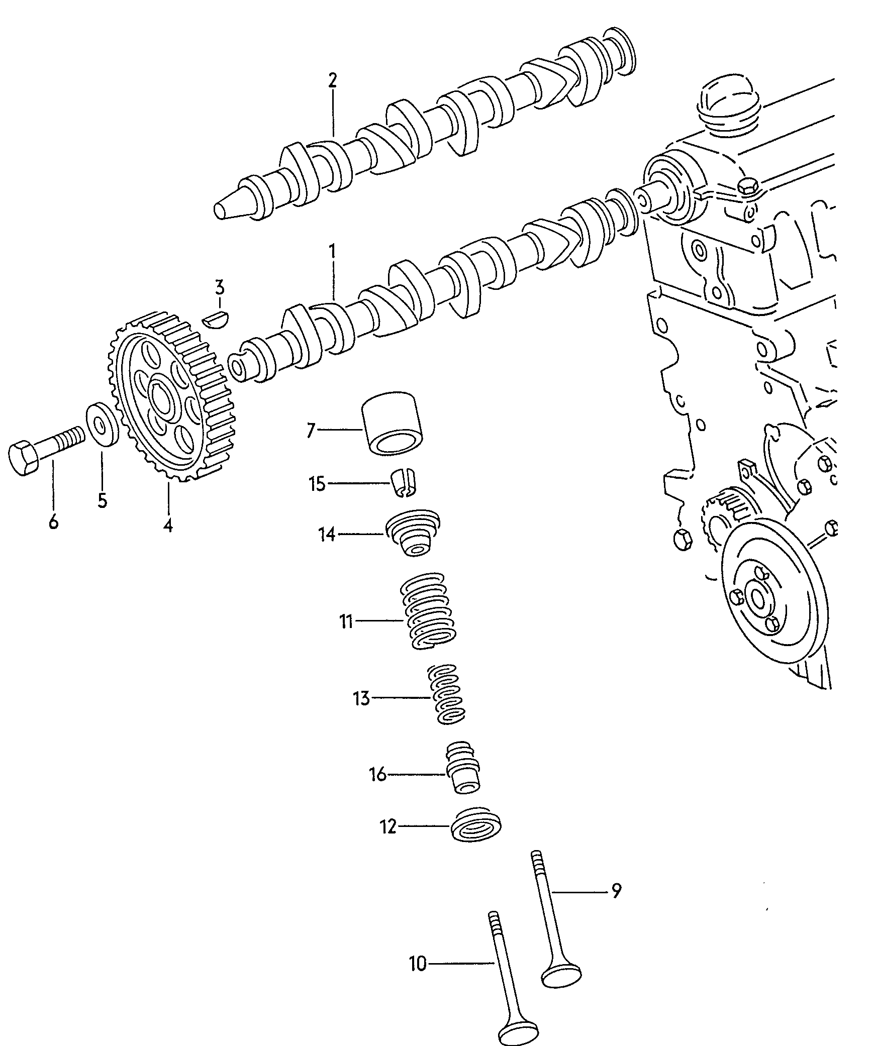 Skoda 050 109 309 H - Tappet / Rocker parts5.com