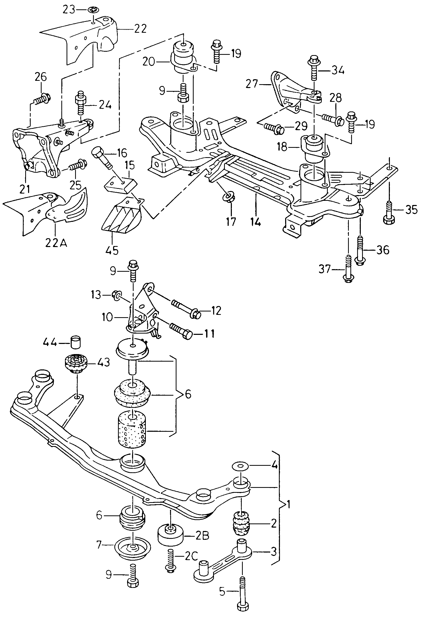 VAG 1H0 199 609F - Suport motor www.parts5.com