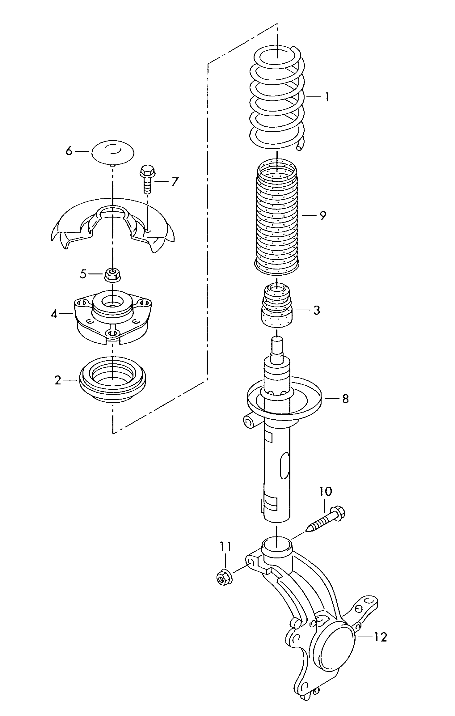 VAG 1T0413031HE - Shock Absorber www.parts5.com