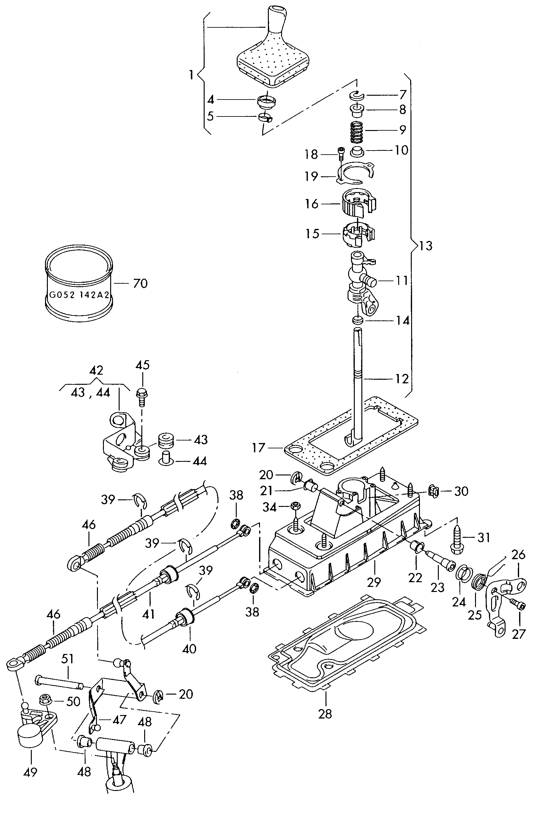 VAG 1J0711067K - Selector mechanism: 1 pcs. www.parts5.com