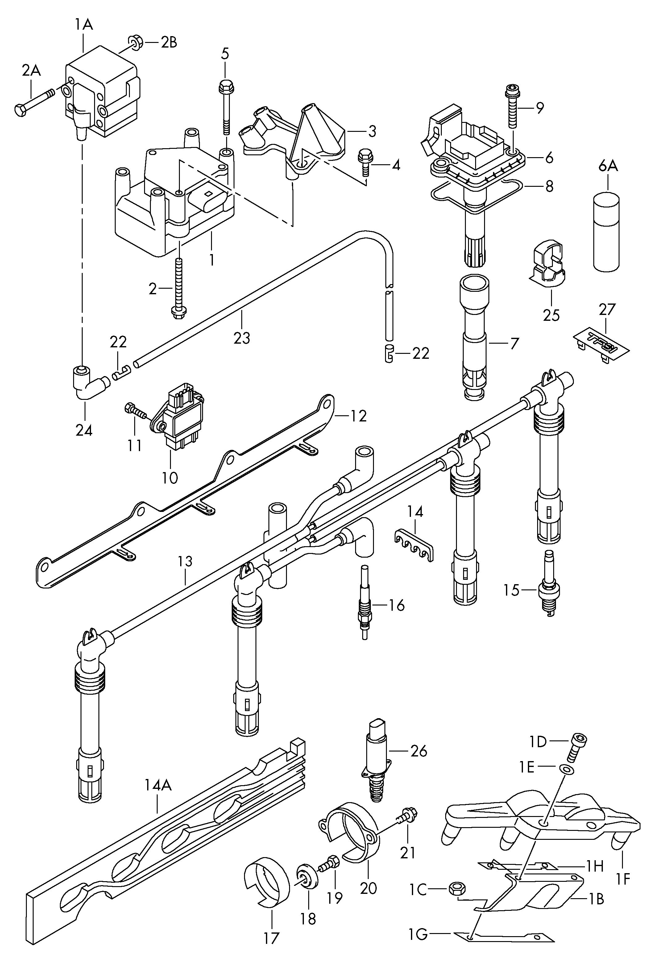 Seat JZW 905 603A - Zündkerze www.parts5.com