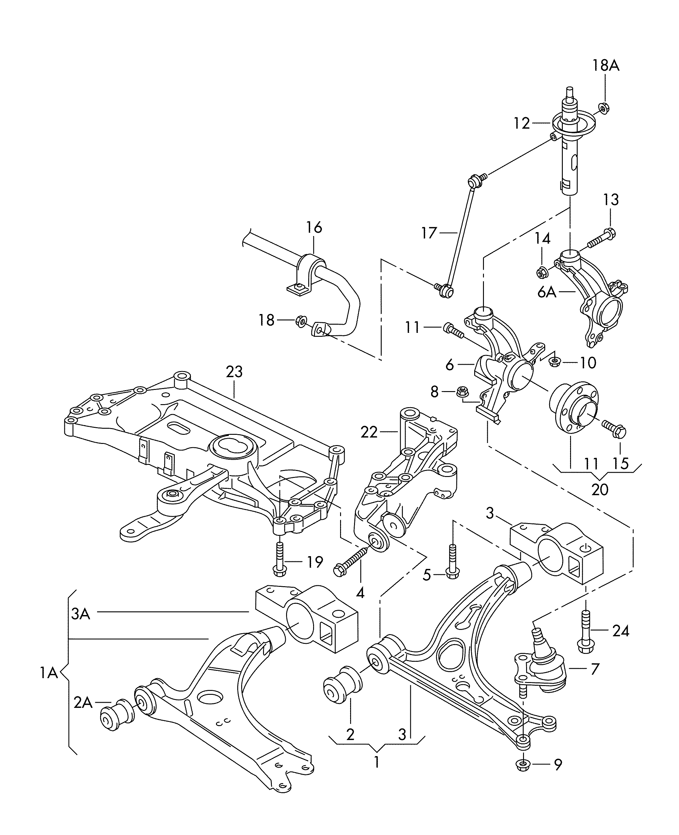 VW 1K0 407 151 AB - Lengőkar, kerékfelfüggesztés www.parts5.com