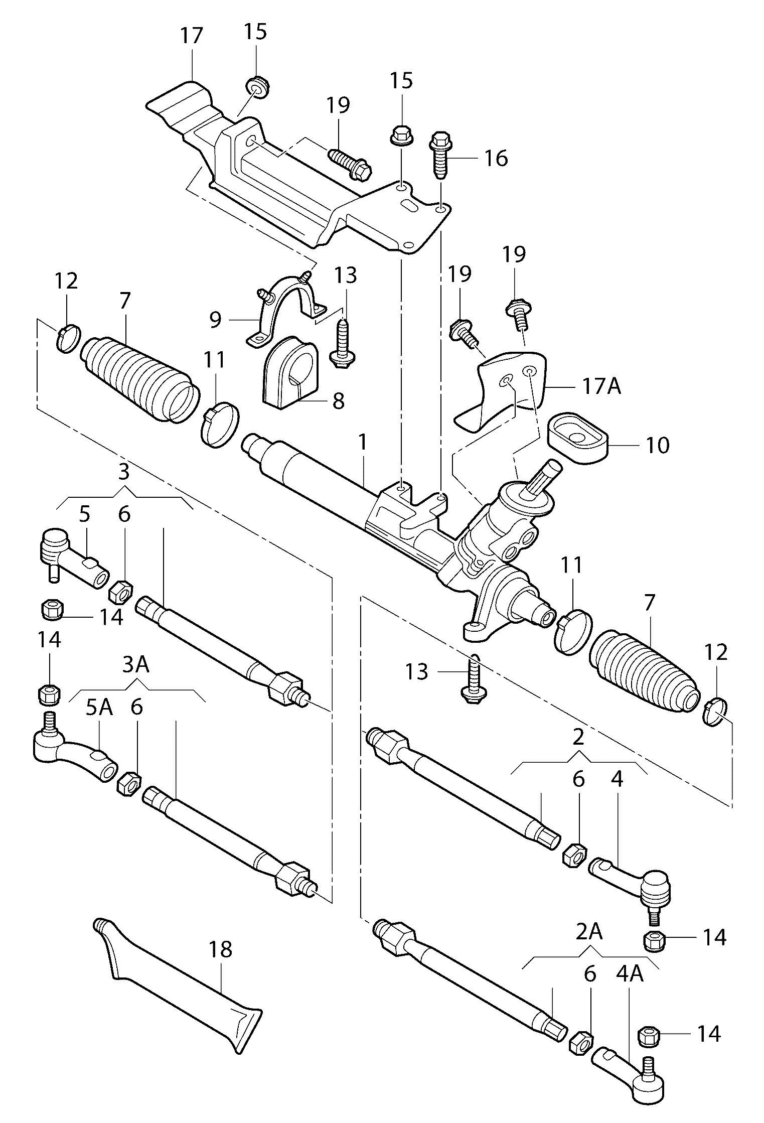 Seat 1J0 422 804 B - Drążek kierowniczy poprzeczny www.parts5.com