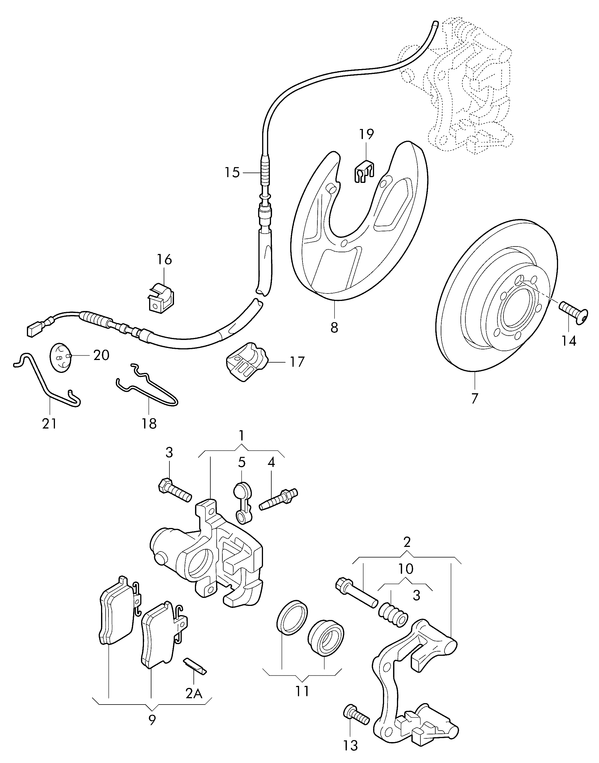 Skoda 1J0 698 451 K - Σετ τακάκια, δισκόφρενα www.parts5.com