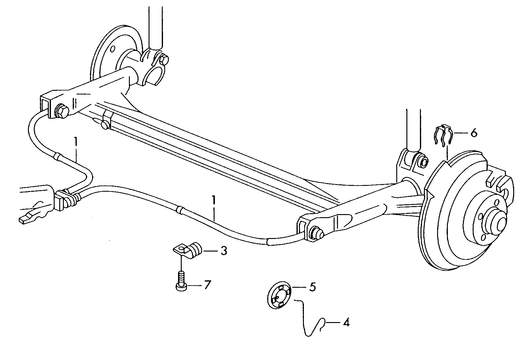 VW 1K0 609 721 Q - Cablu, frana de parcare parts5.com