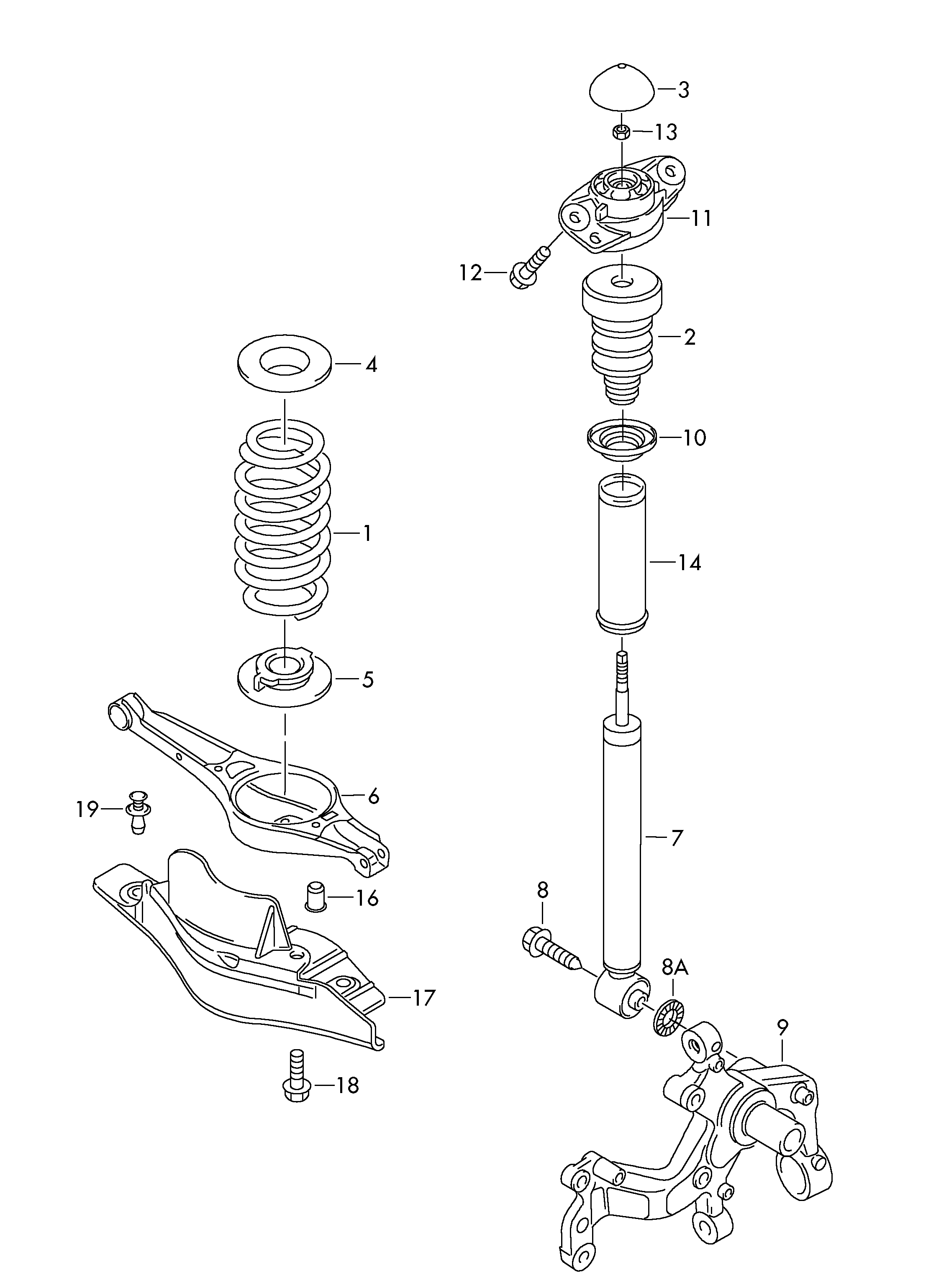 VW 1K0513029MQ - Shock Absorber parts5.com