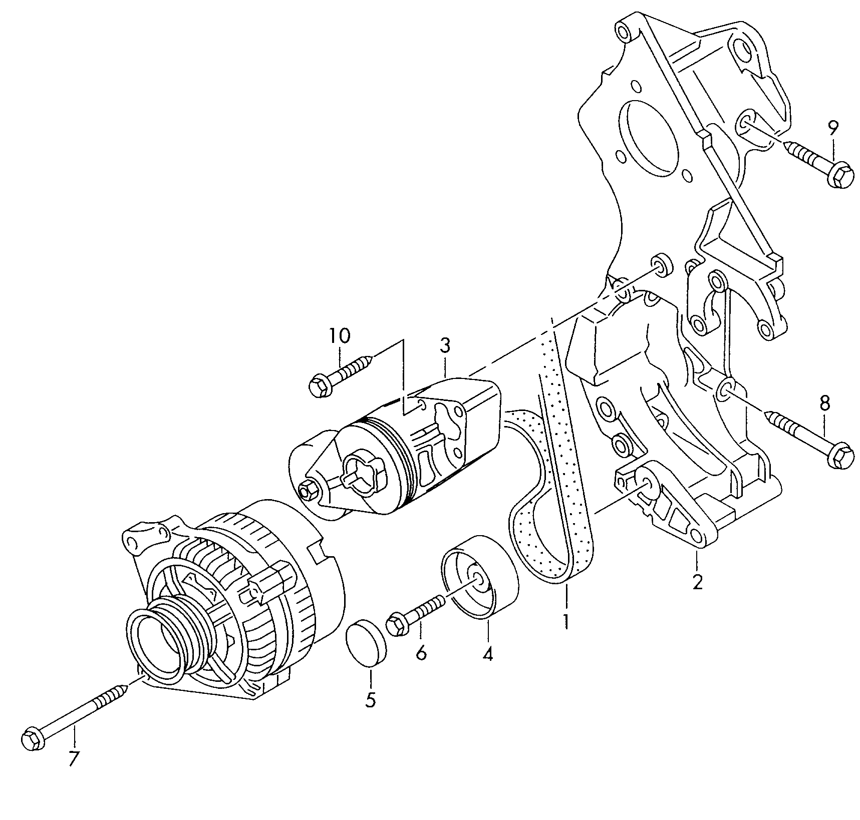 VAG 038903315C - Intinzator curea, curea distributie www.parts5.com