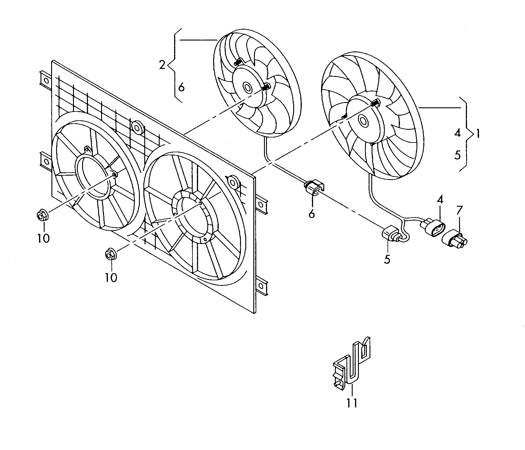 VW 1K0 959 455 FF - Fan, radiator parts5.com