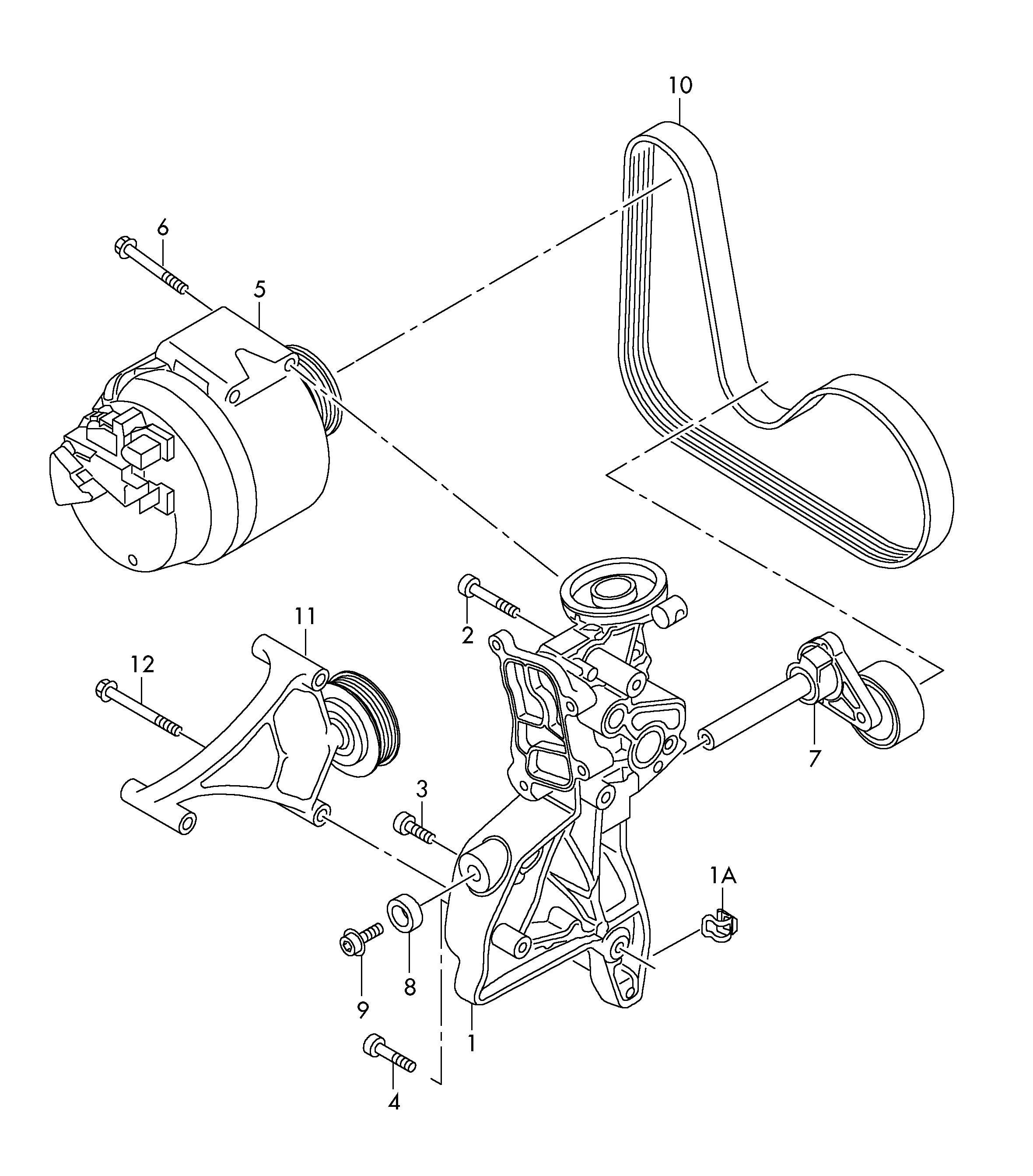 VAG 06J 903 133 D - Belt Tensioner, v-ribbed belt www.parts5.com