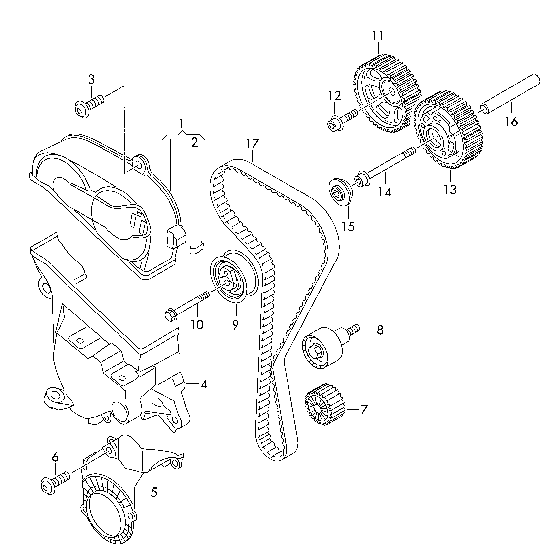 Seat 04E109119F - Sada ozubeného remeňa www.parts5.com