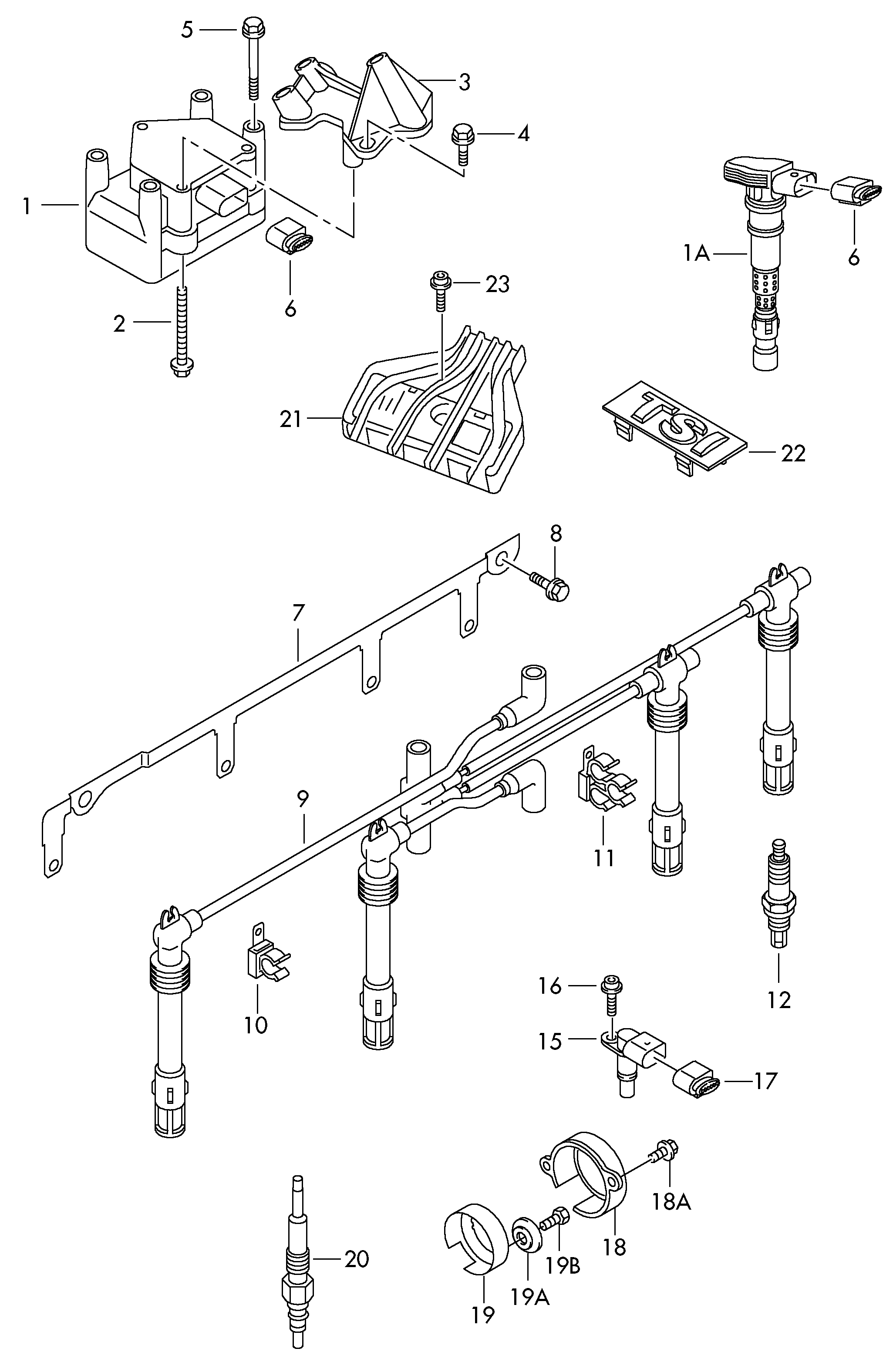 Seat 04E 905 110 K - Запалителна бобина www.parts5.com