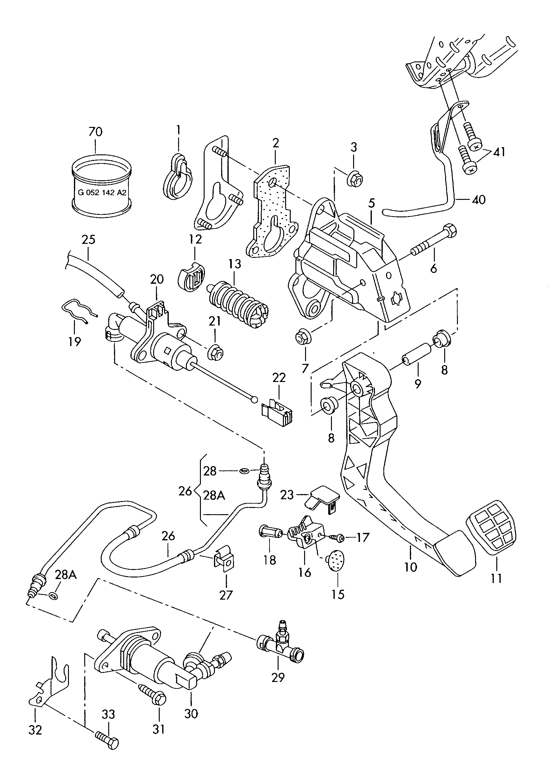 VAG 6Q0 721 388D - Master Cylinder, clutch parts5.com