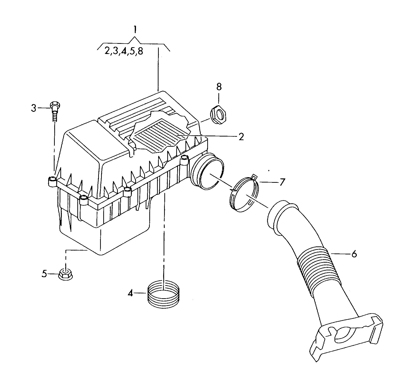 VAG 036 129 620 H - Filtru aer www.parts5.com