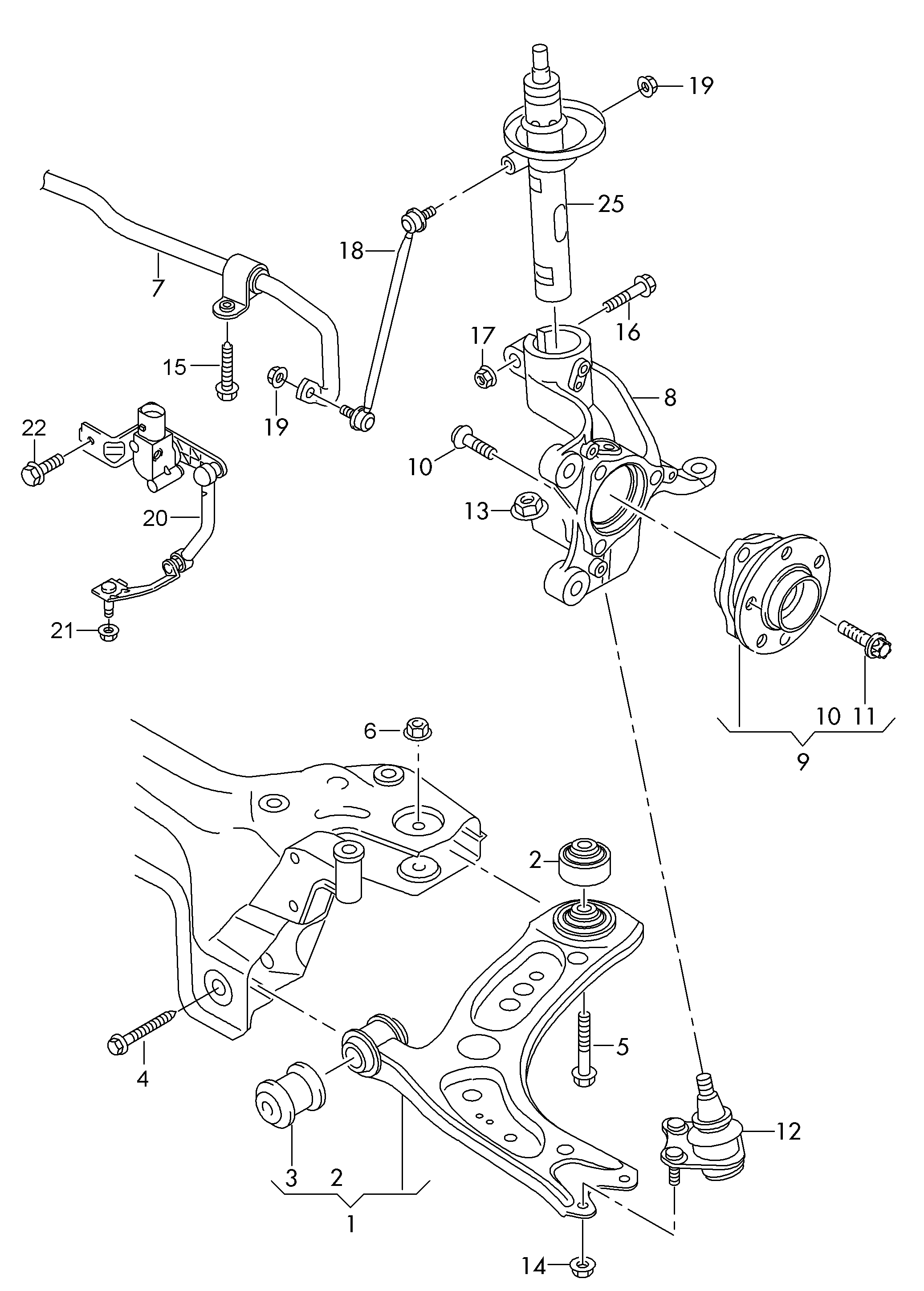 AUDI 5Q0 407 151 L - Track Control Arm parts5.com