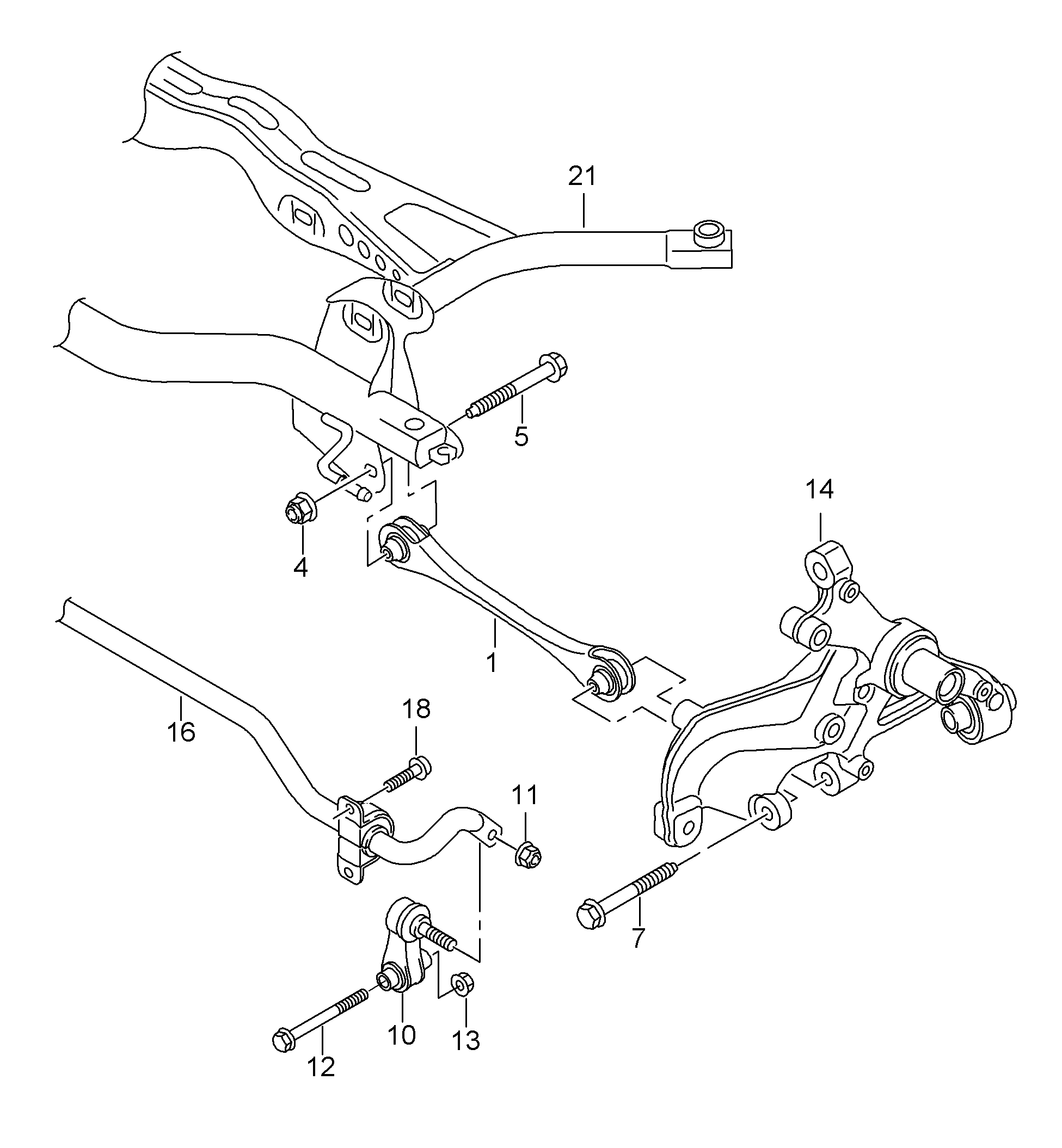 VAG 5Q0501529C - Lenker, Radaufhängung www.parts5.com