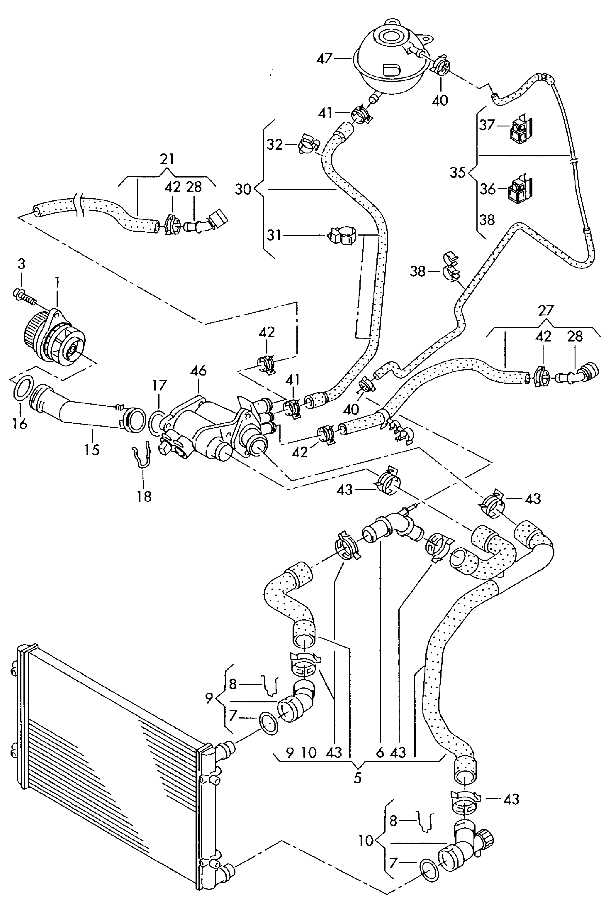 AUDI 030 121 008 D - Water Pump www.parts5.com