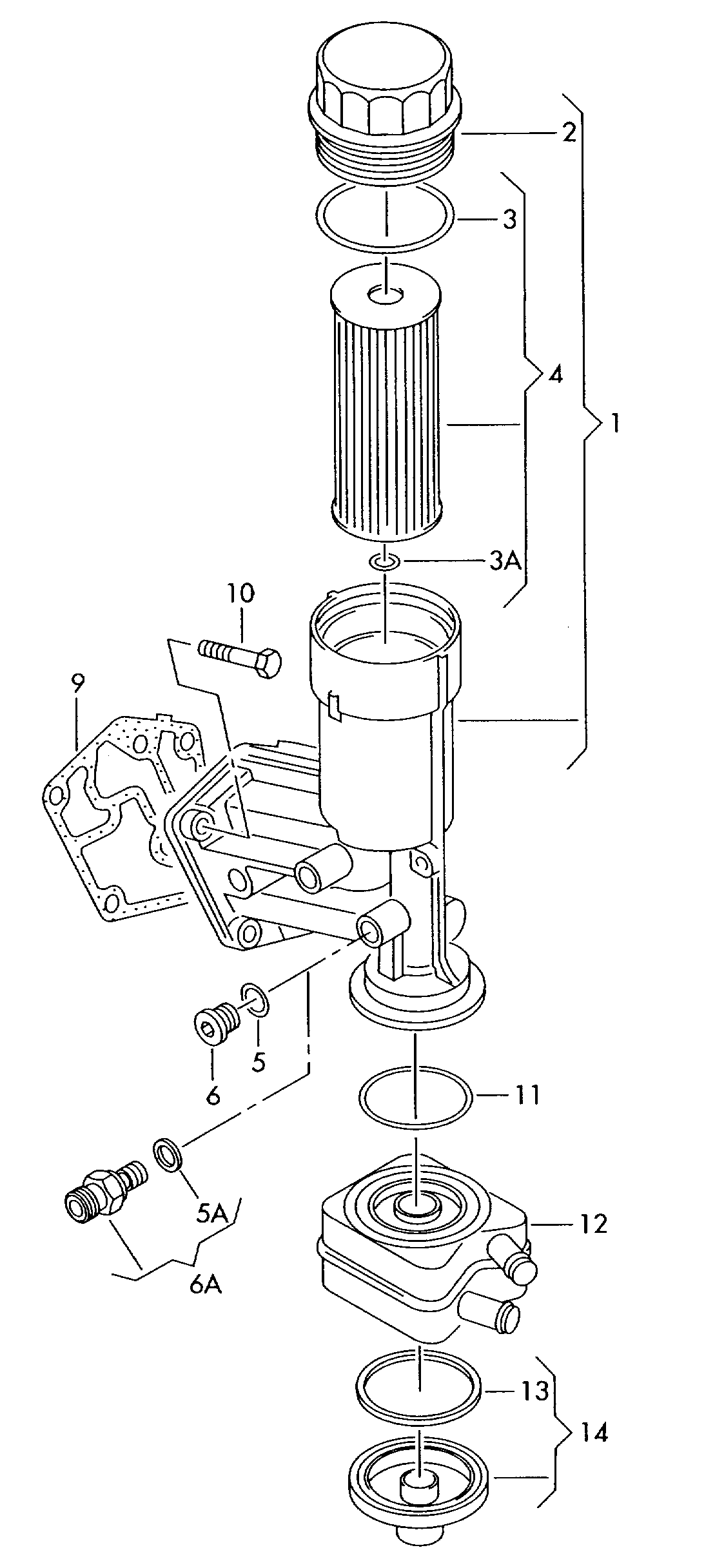 Seat 038 117 021 E - Radiador de aceite, aceite motor www.parts5.com