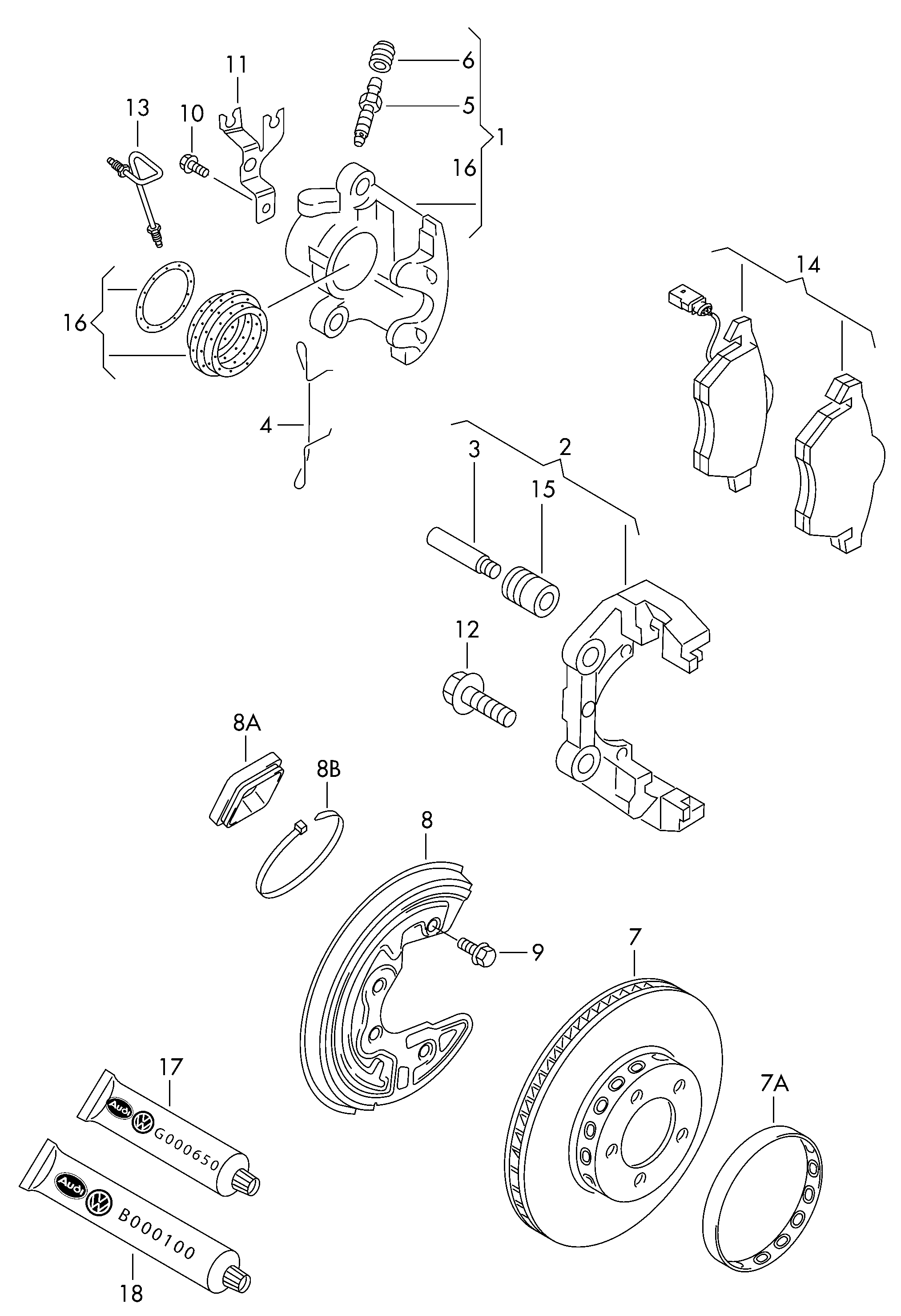 AUDI JZW 615 301 B - Тормозной диск www.parts5.com