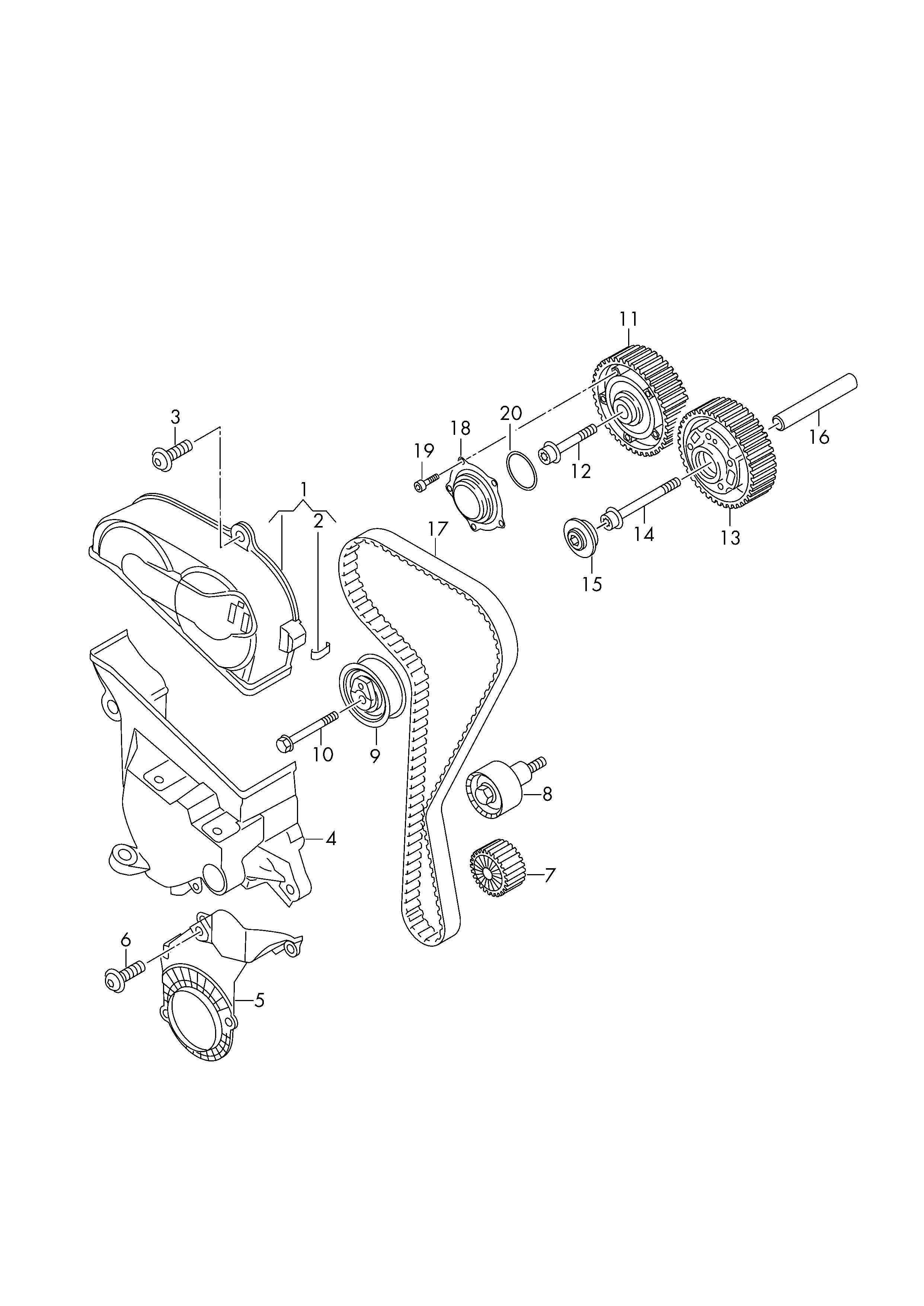 AUDI 04E109244B - Komplet zupčastog remena www.parts5.com