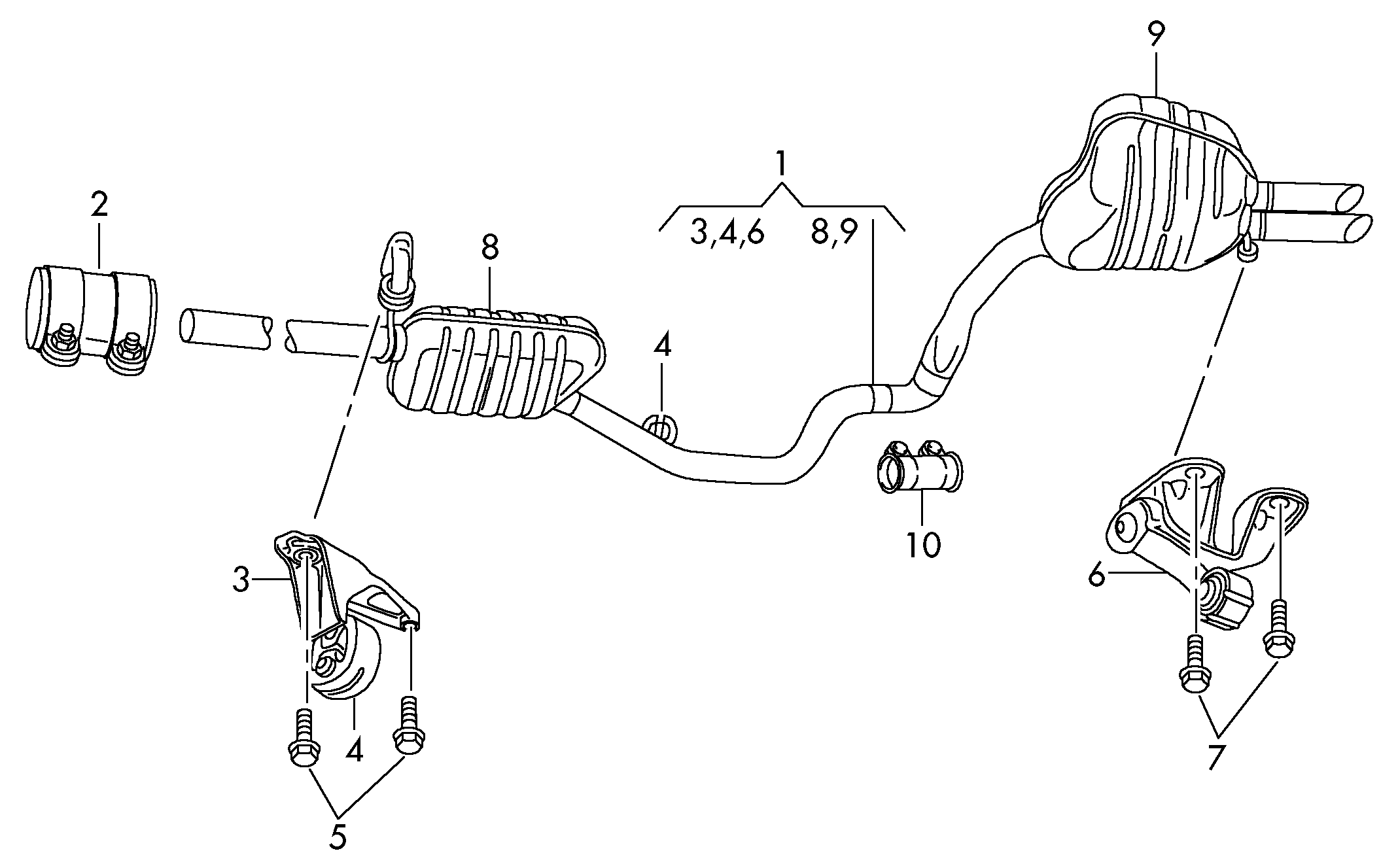 VAG 1K0253141F - Pipe Connector, exhaust system parts5.com