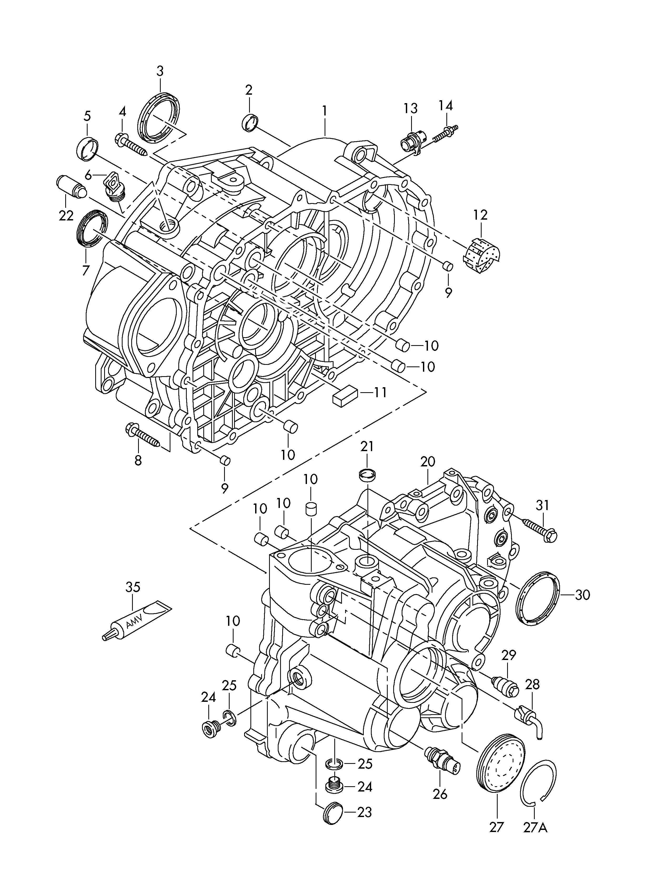 Seat 02Q 409 189 A - radial shaft seal www.parts5.com