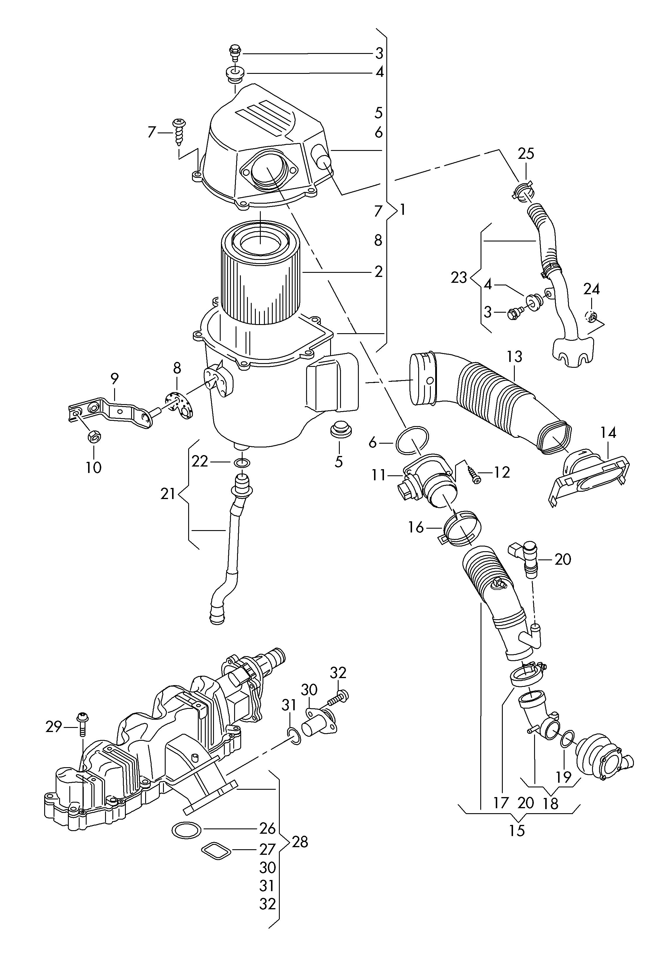 VAG 03L 129 717 J - Těsnění, koleno sacího potrubí www.parts5.com