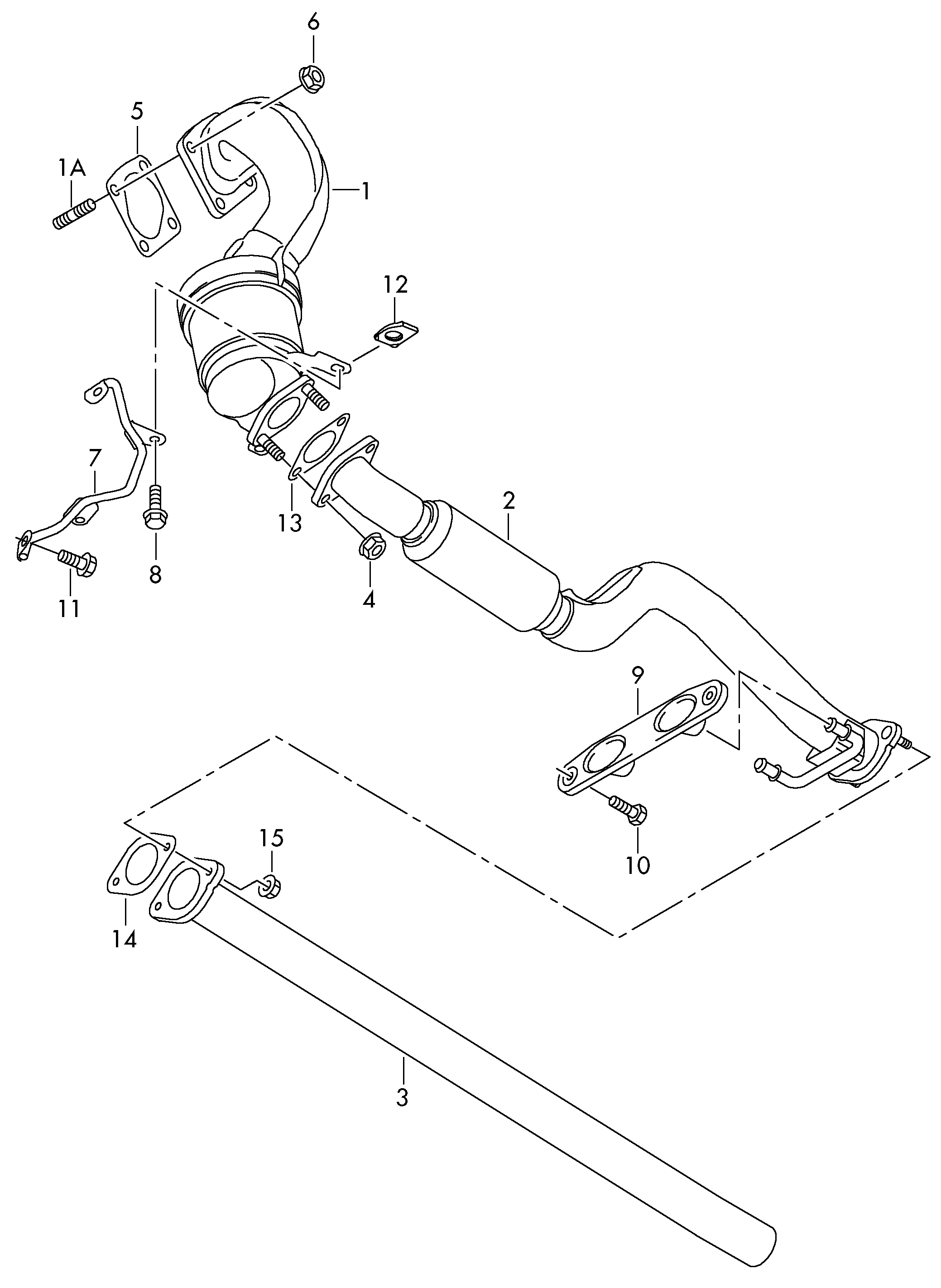 Skoda 1K0 253 115AF - Прокладка, труба выхлопного газа www.parts5.com