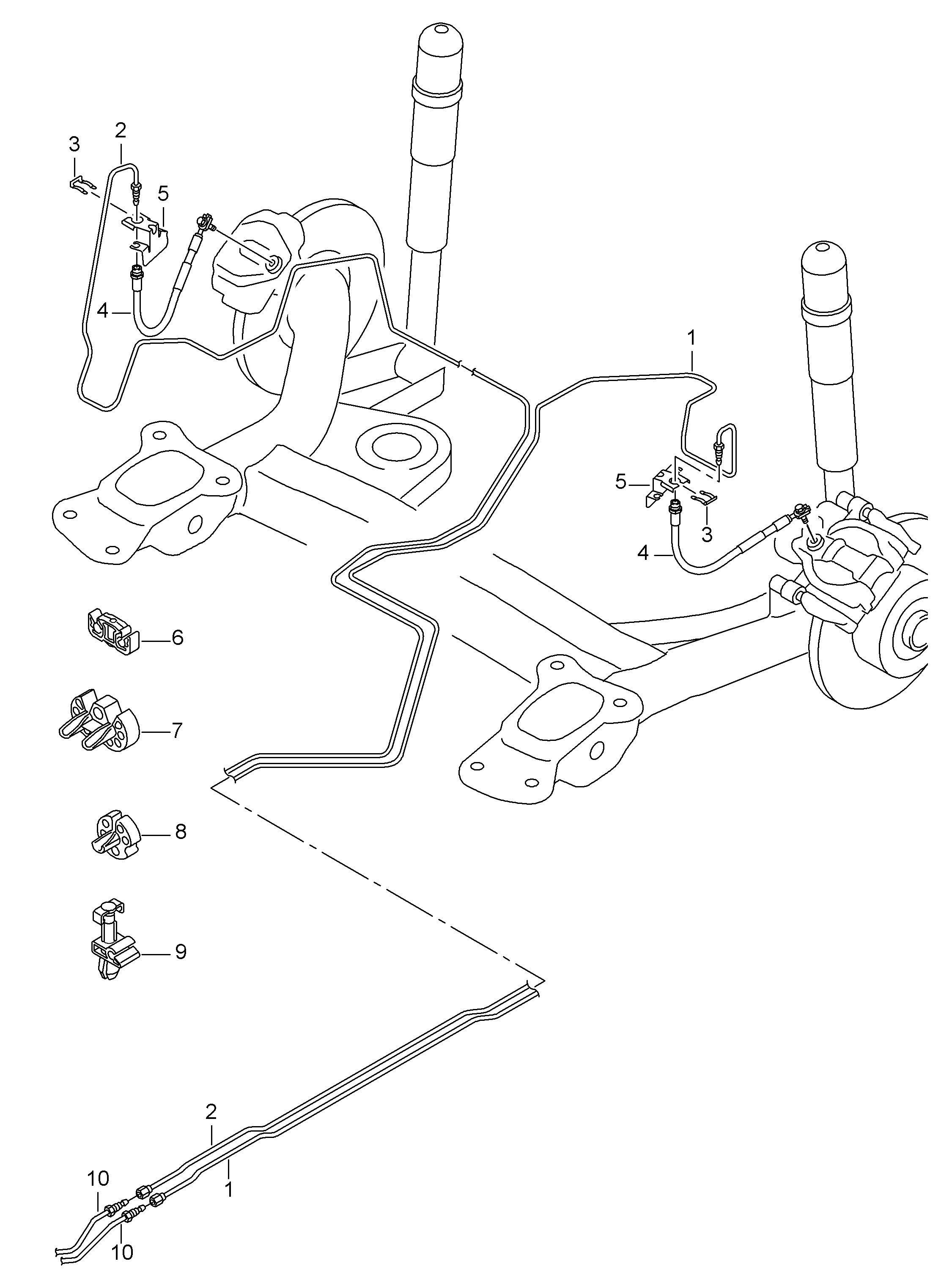 VW 191 611 715 - Držák, brzdová hadice www.parts5.com