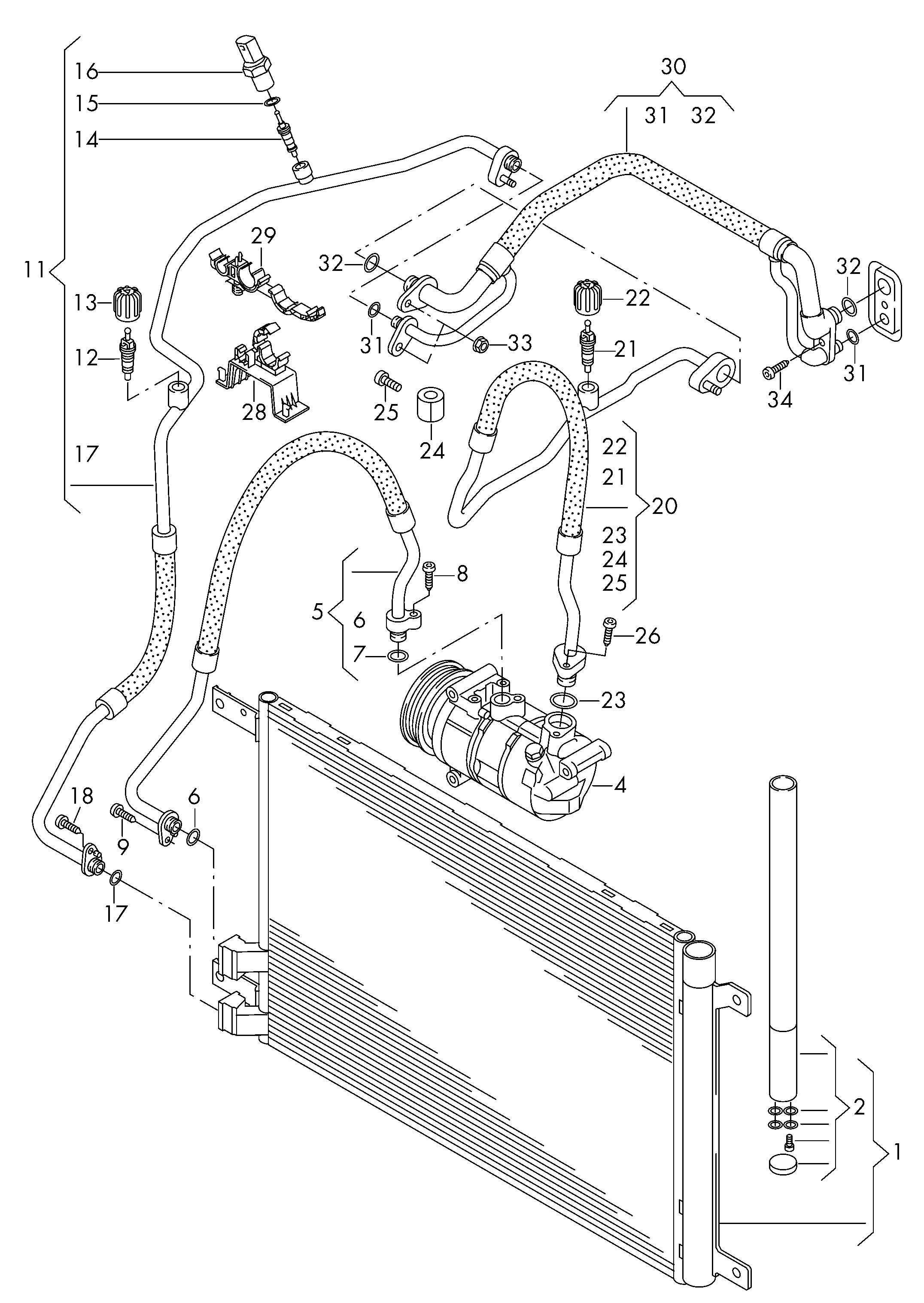 VAG 5Q0 959 126 A - Tlacno stikalo, klimatska naprava www.parts5.com