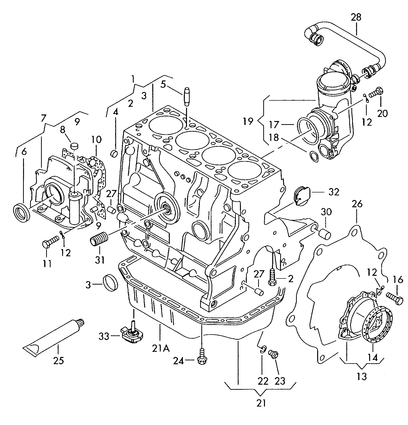 Seat 030 103 171 L - Simering, arbore cotit www.parts5.com